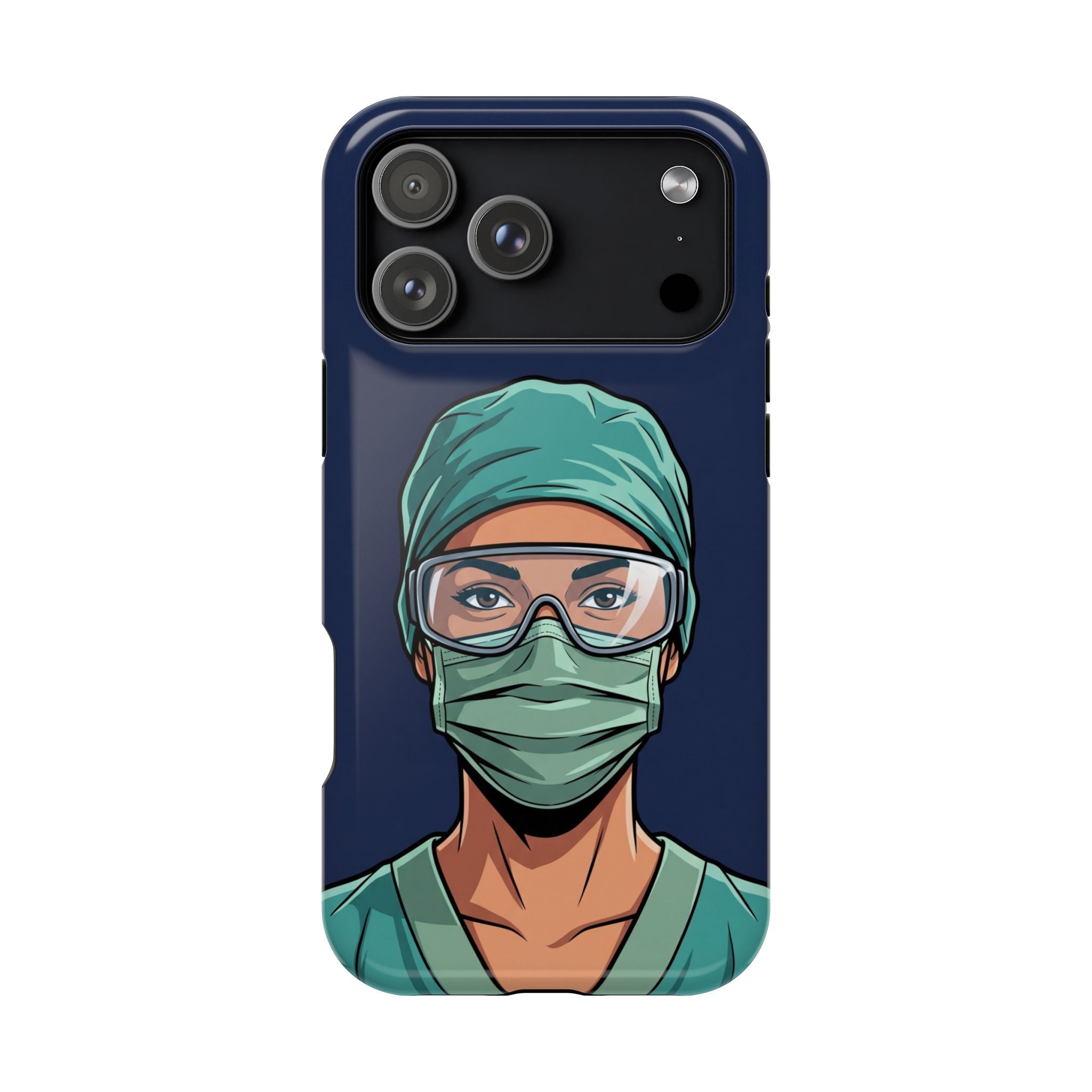 Bold Nurse Portrait Phone Case — Magnetic Wireless Charging Cover