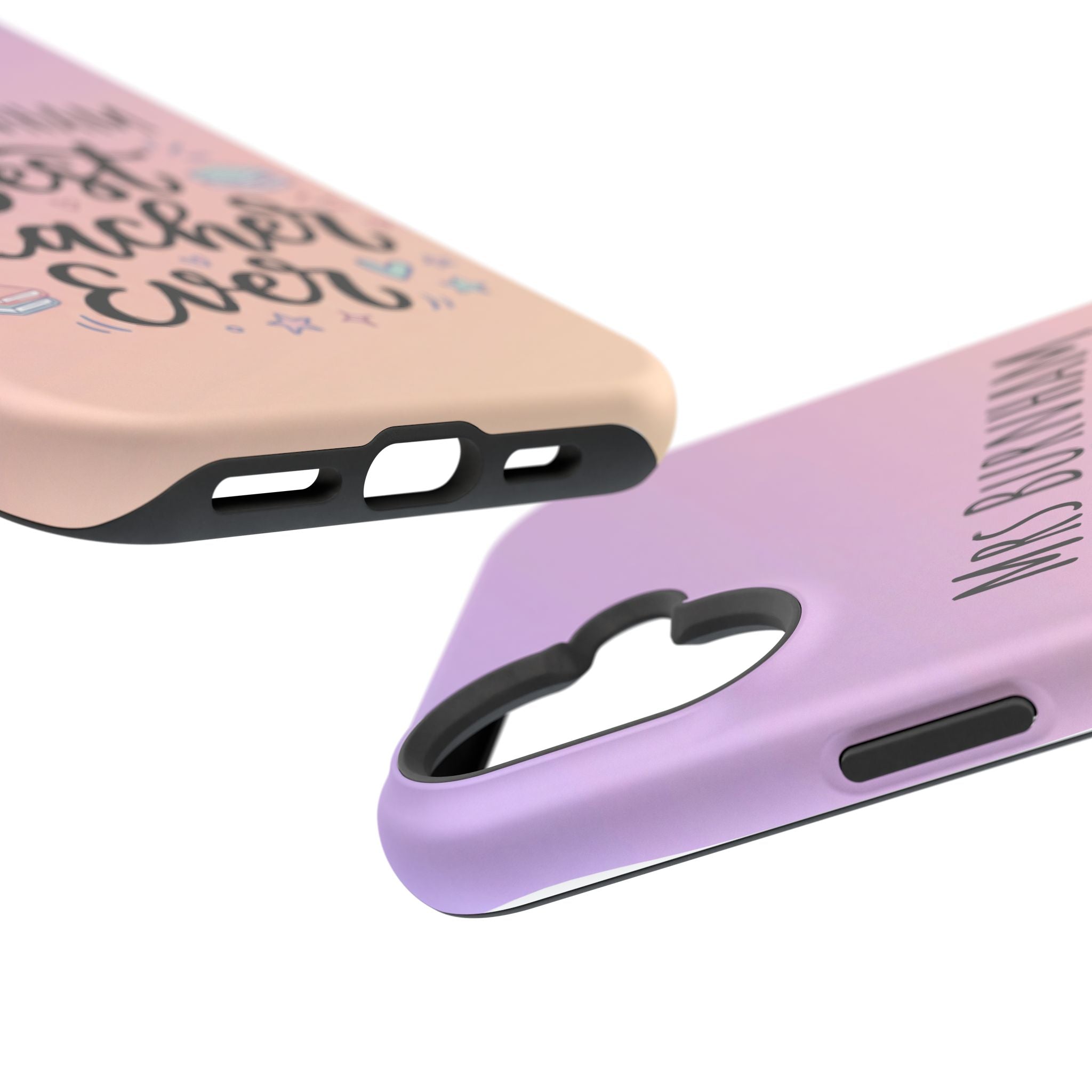 Best Teacher Ever Personalized Phone Case — Wireless Charging Cover