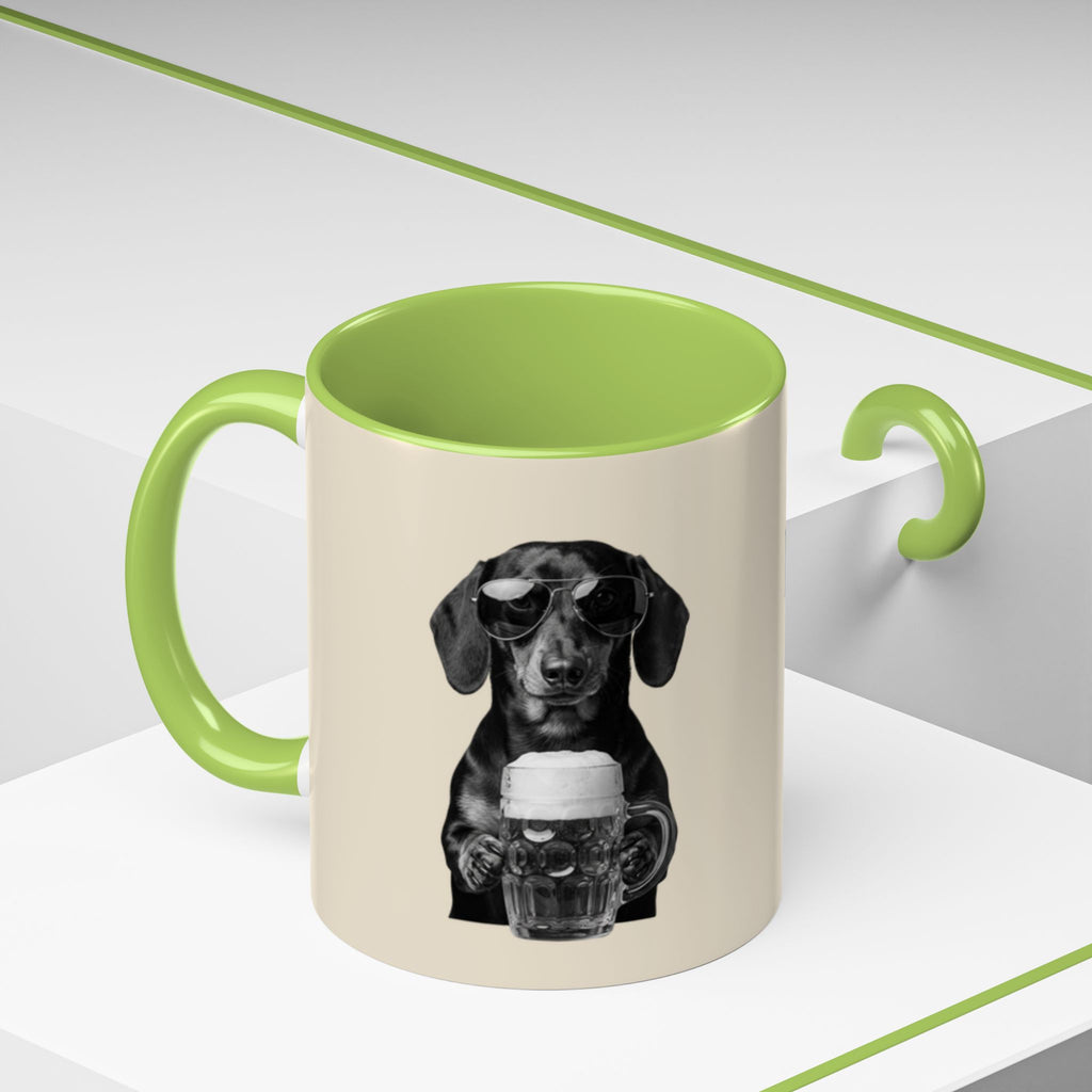 Personalized Dachshund Mug | Custom Name Coffee Mug | Funny Sausage Dog Gift | Beer Lover Dog Mug