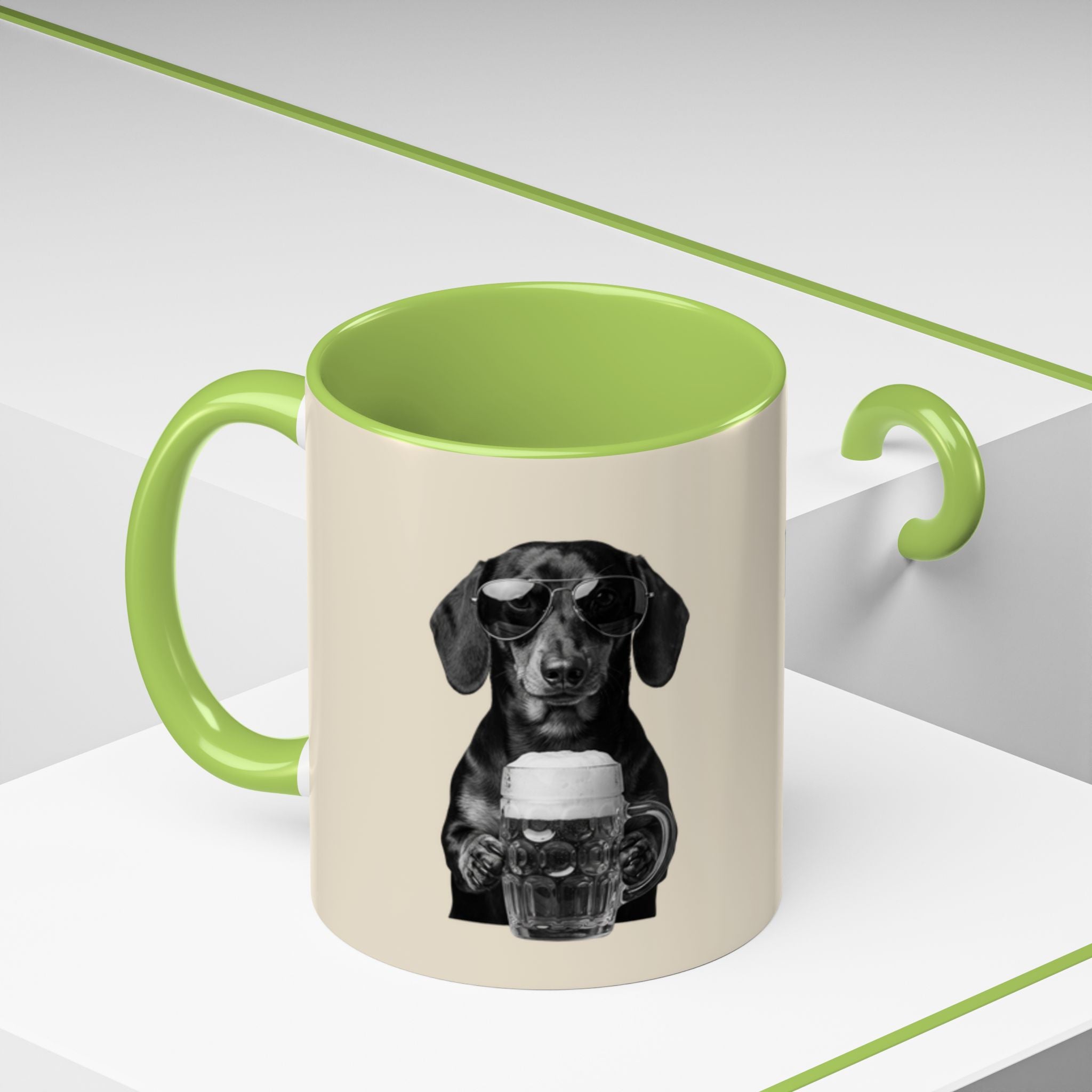 Personalized Dachshund Mug | Custom Name Coffee Mug | Funny Sausage Dog Gift | Beer Lover Dog Mug