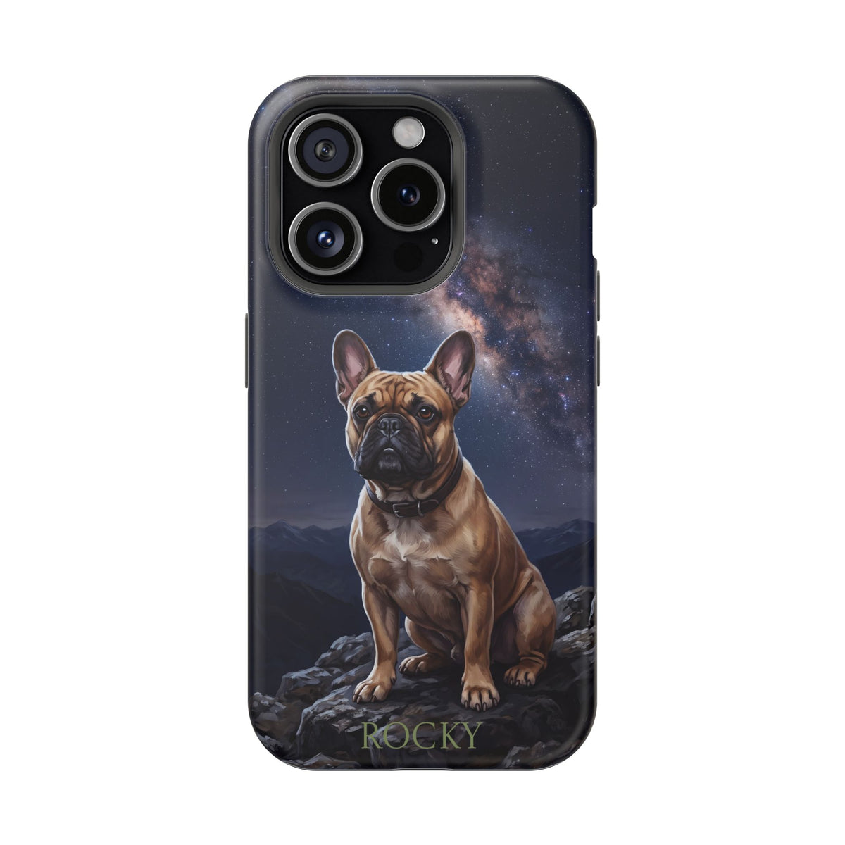 Personalized French Bulldog Starry Night Sky Phone Case — Wireless Charging Cover