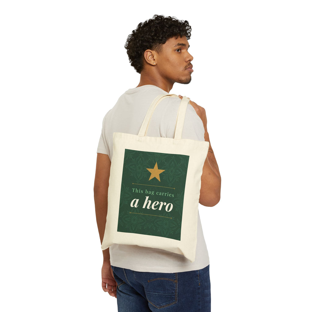 Nurse Tote Bag – This bag carries a hero – Cotton Canvas Tote Bag for Nurses