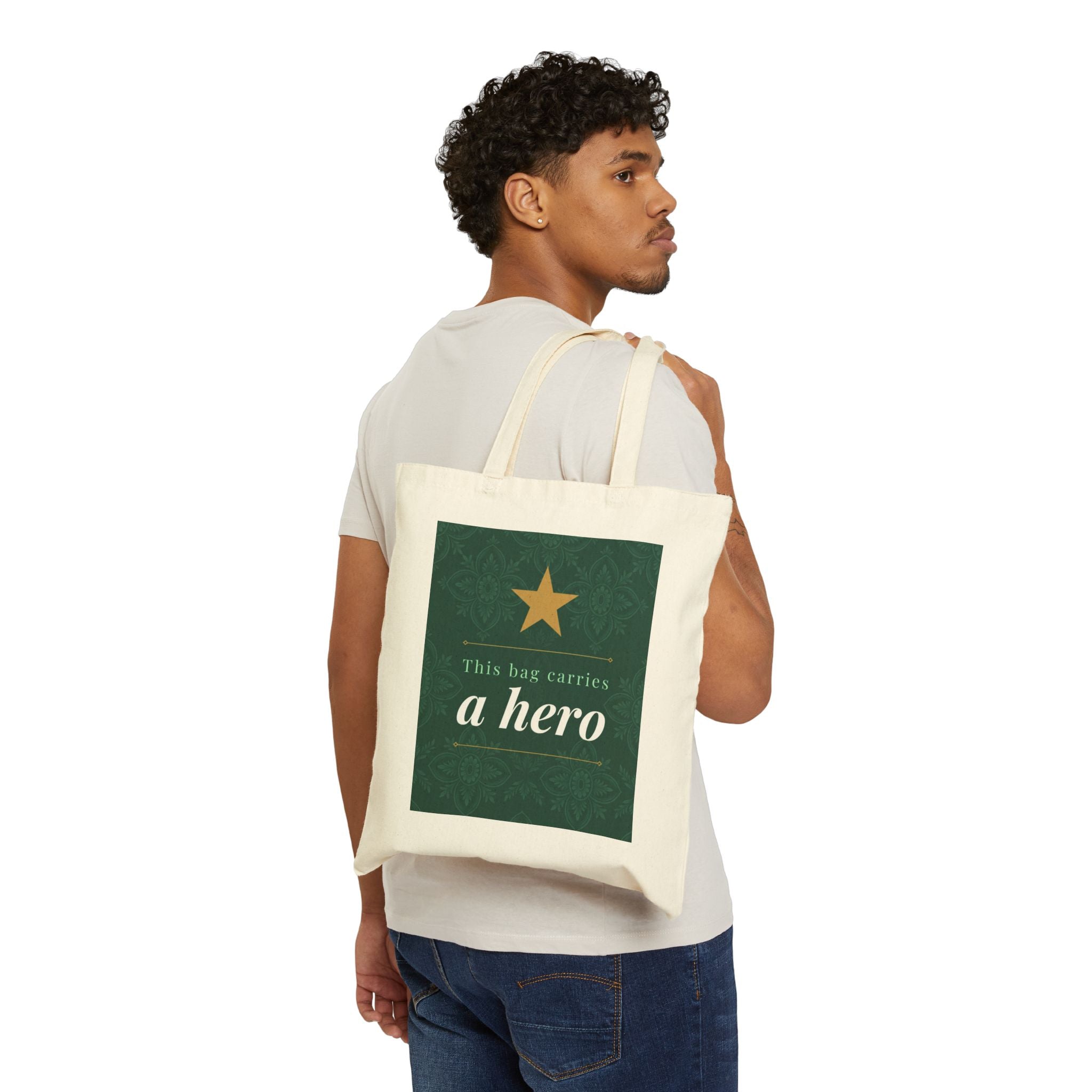 Nurse Tote Bag – This bag carries a hero – Cotton Canvas Tote Bag for Nurses