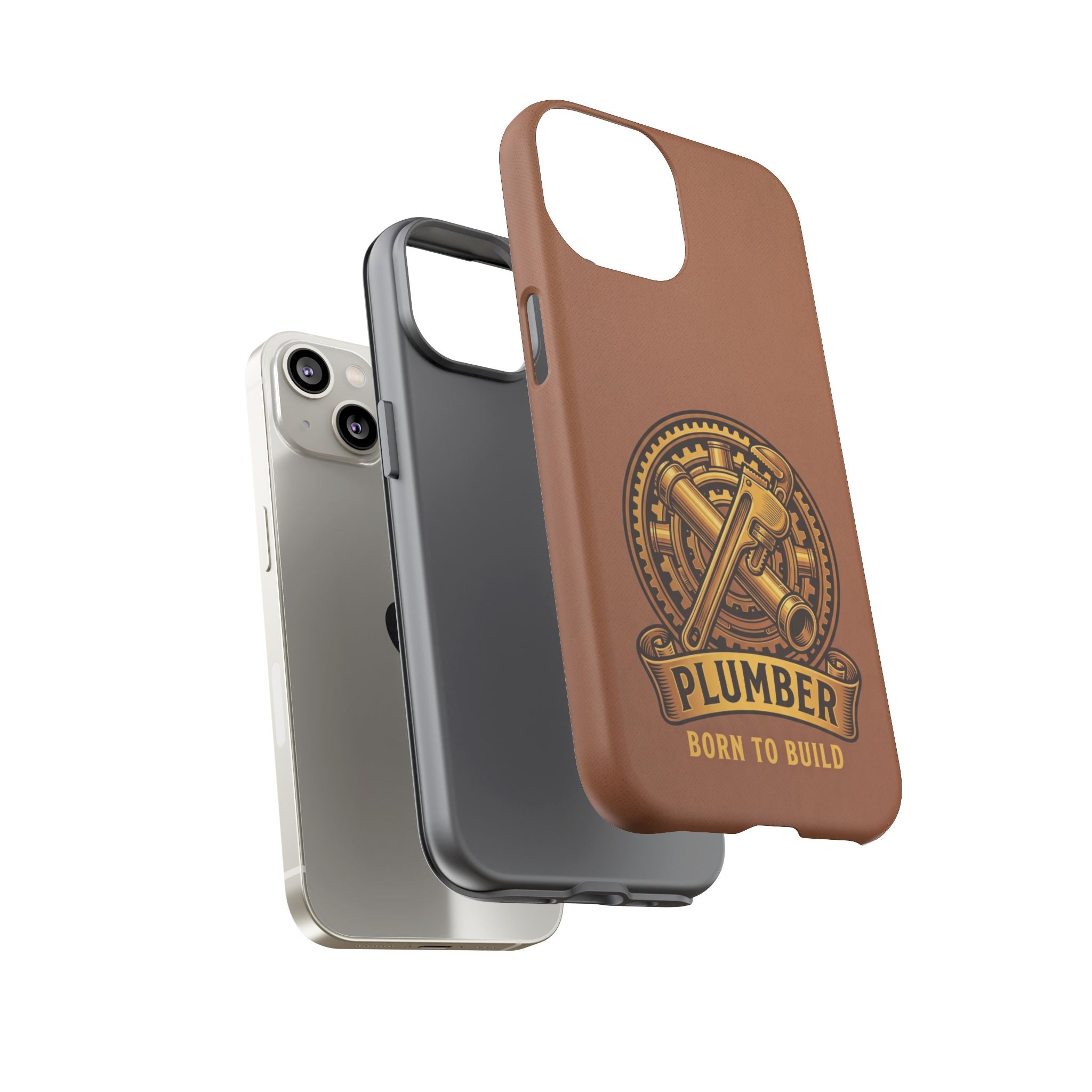 Plumber Born to Build Leather Phone Case - Samsung & iPhone Series