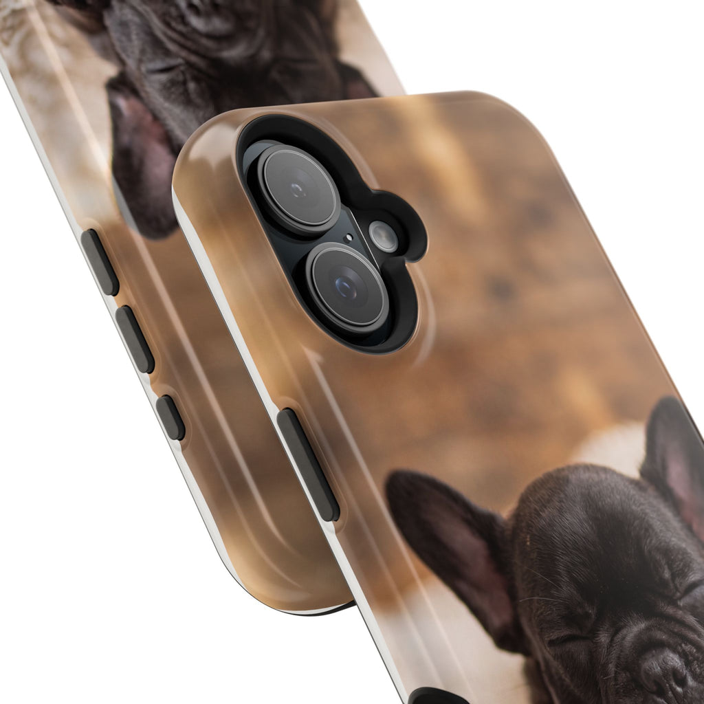 Sleepy French Bulldog Phone Case — Impact-Resistant Wireless Charging Cover