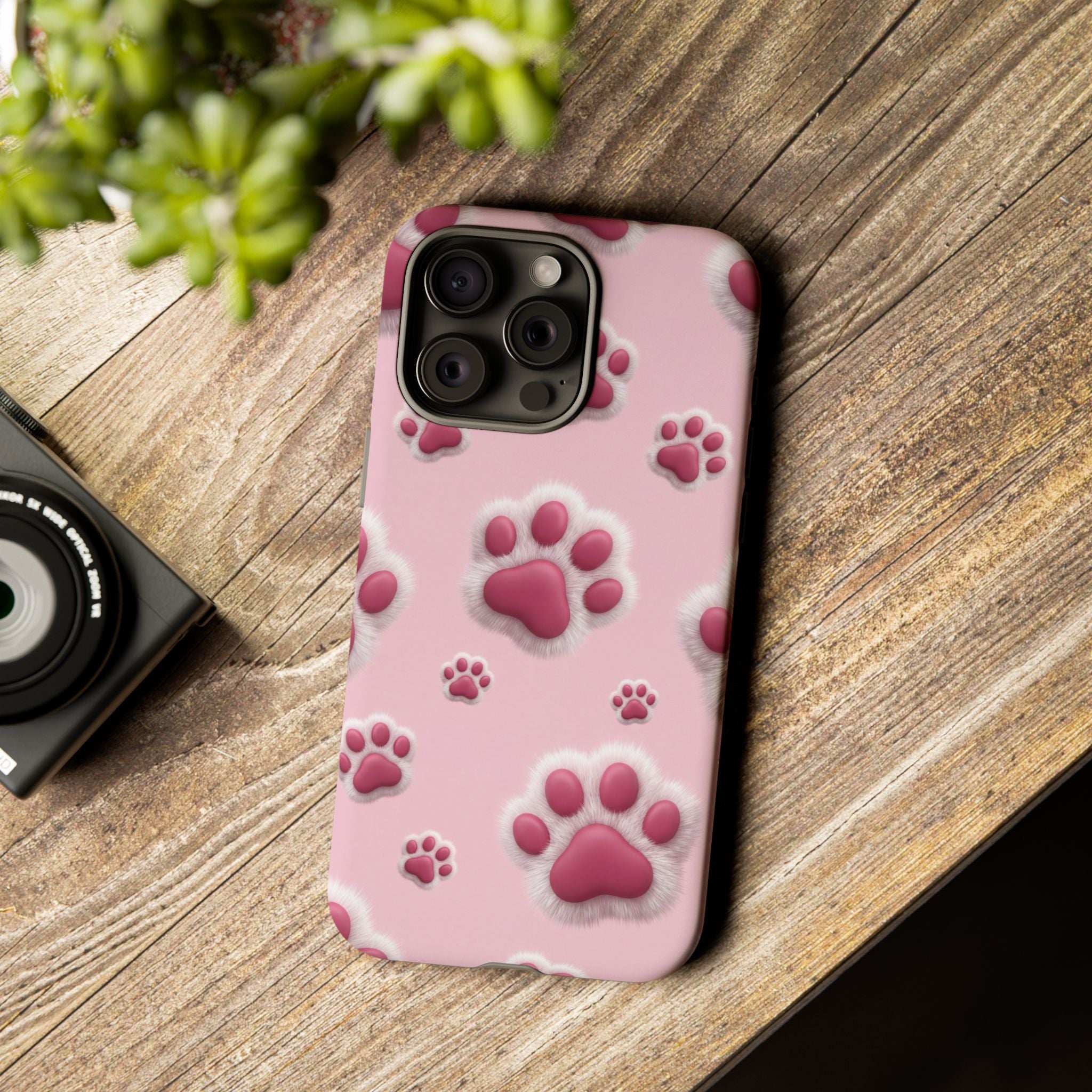 iphone & Samsung - Pink Paws Tough Phone Case — Cute Protective iPhone Cover