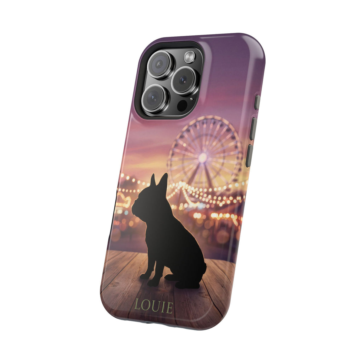 Personalized French Bulldog Carnival Nights Phone Case — Wireless Charging Cover