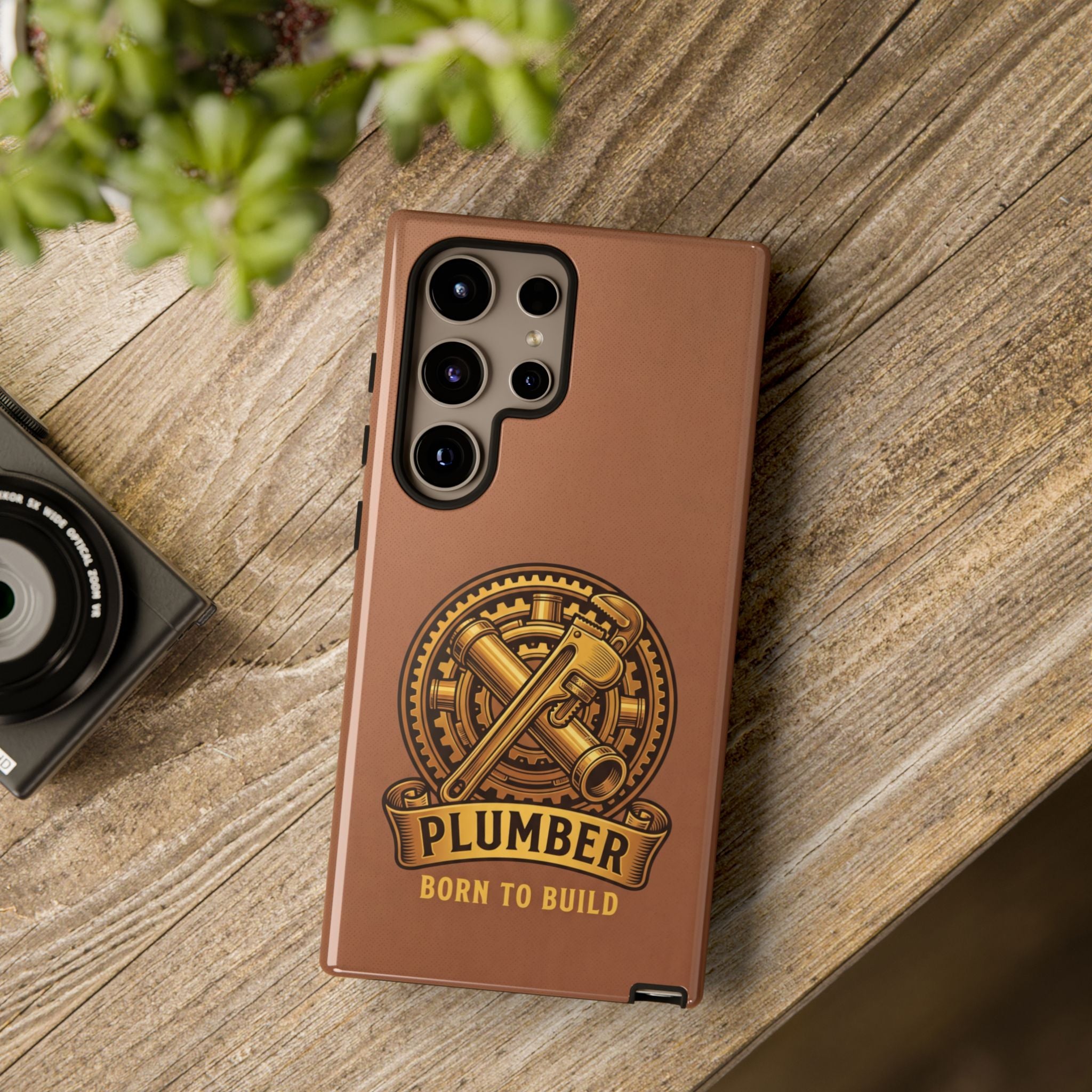 Plumber Born to Build Leather Phone Case - Samsung & iPhone Series
