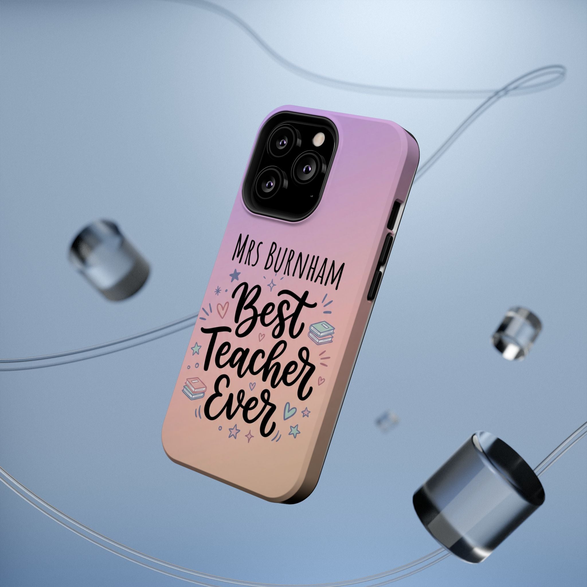 Best Teacher Ever Personalized Phone Case — Wireless Charging Cover