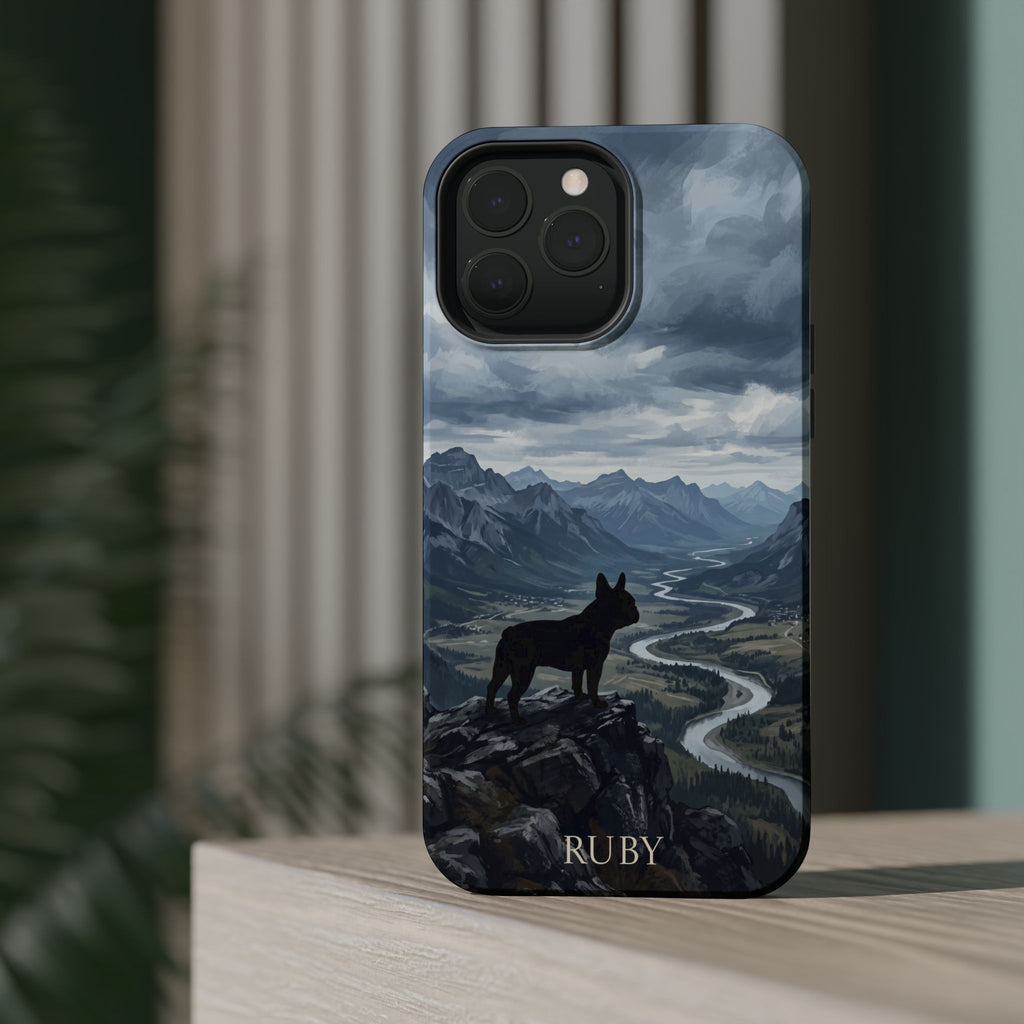 Personalized French Bulldog Mountain Valley Phone Case — Wireless Charging Cover