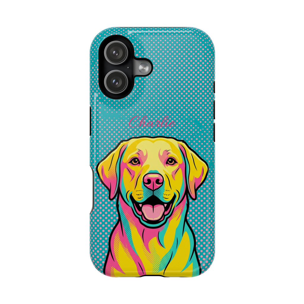 Personalized Pop Art Labrador Phone Case — Tough Magnetic Case with Wireless Charging