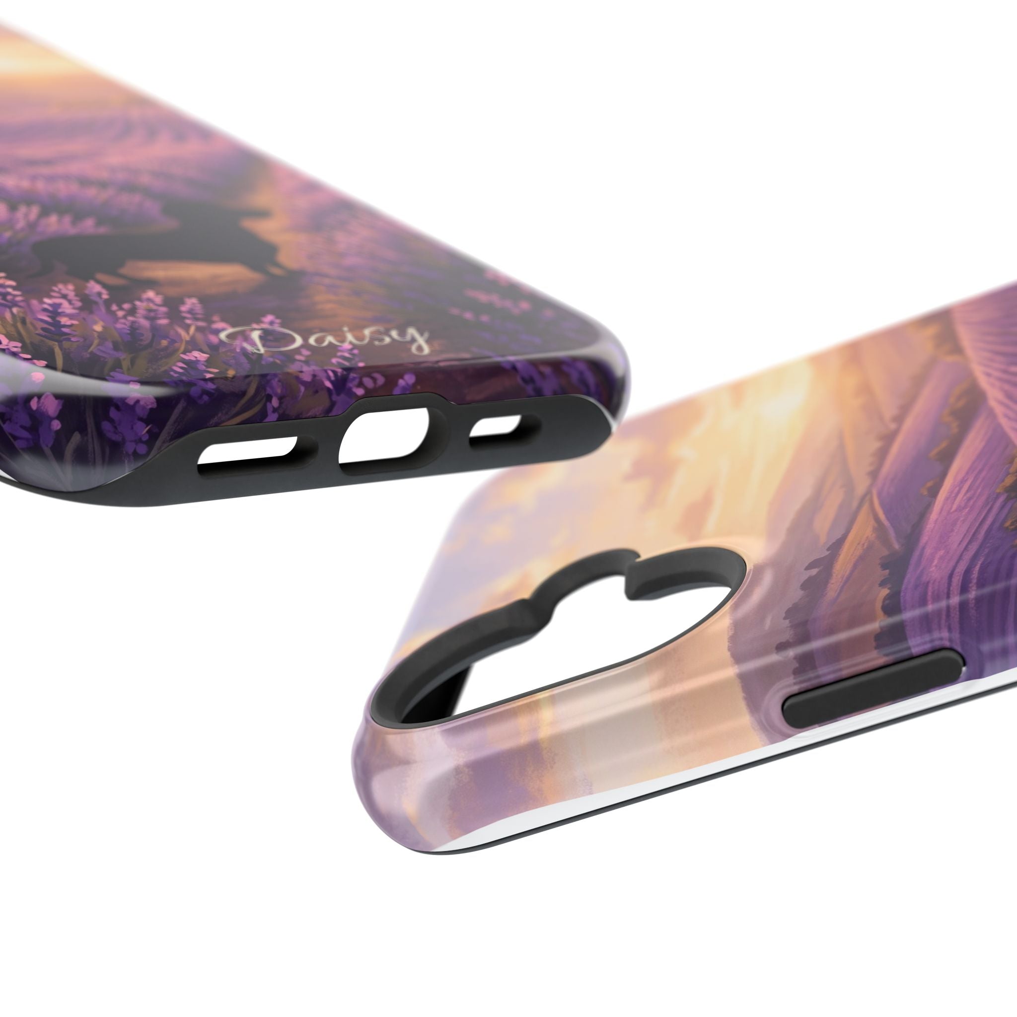 Personalized Dachshund Lavender Field Phone Case — Wireless Charging Cover