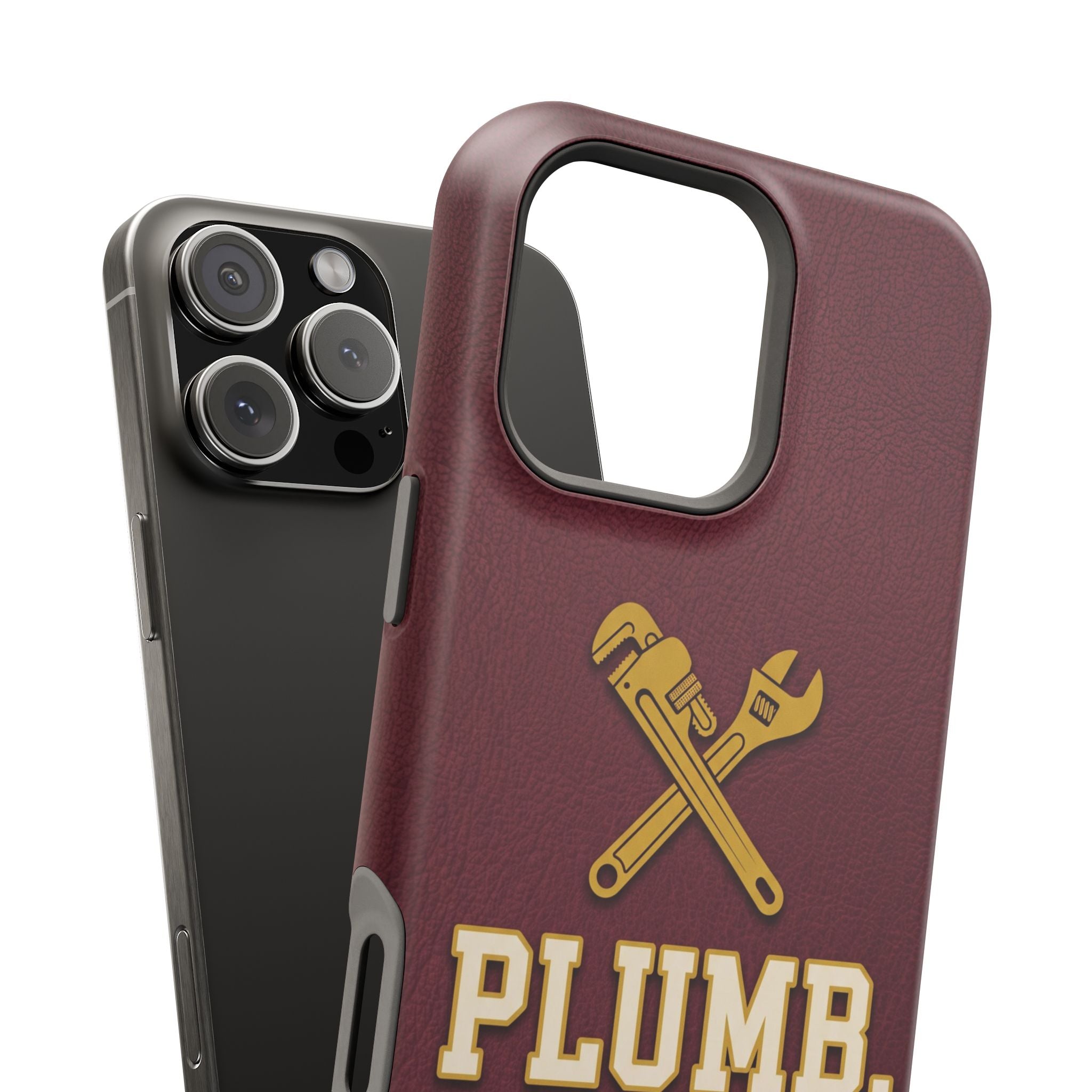 Plumb. Proud. Phone Case — Crossed Wrenches Wireless Charging Cover