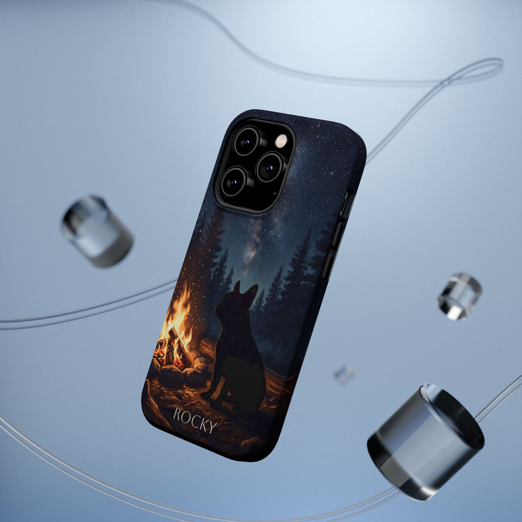 Personalized French Bulldog Campfire Phone Case — Wireless Charging Cover