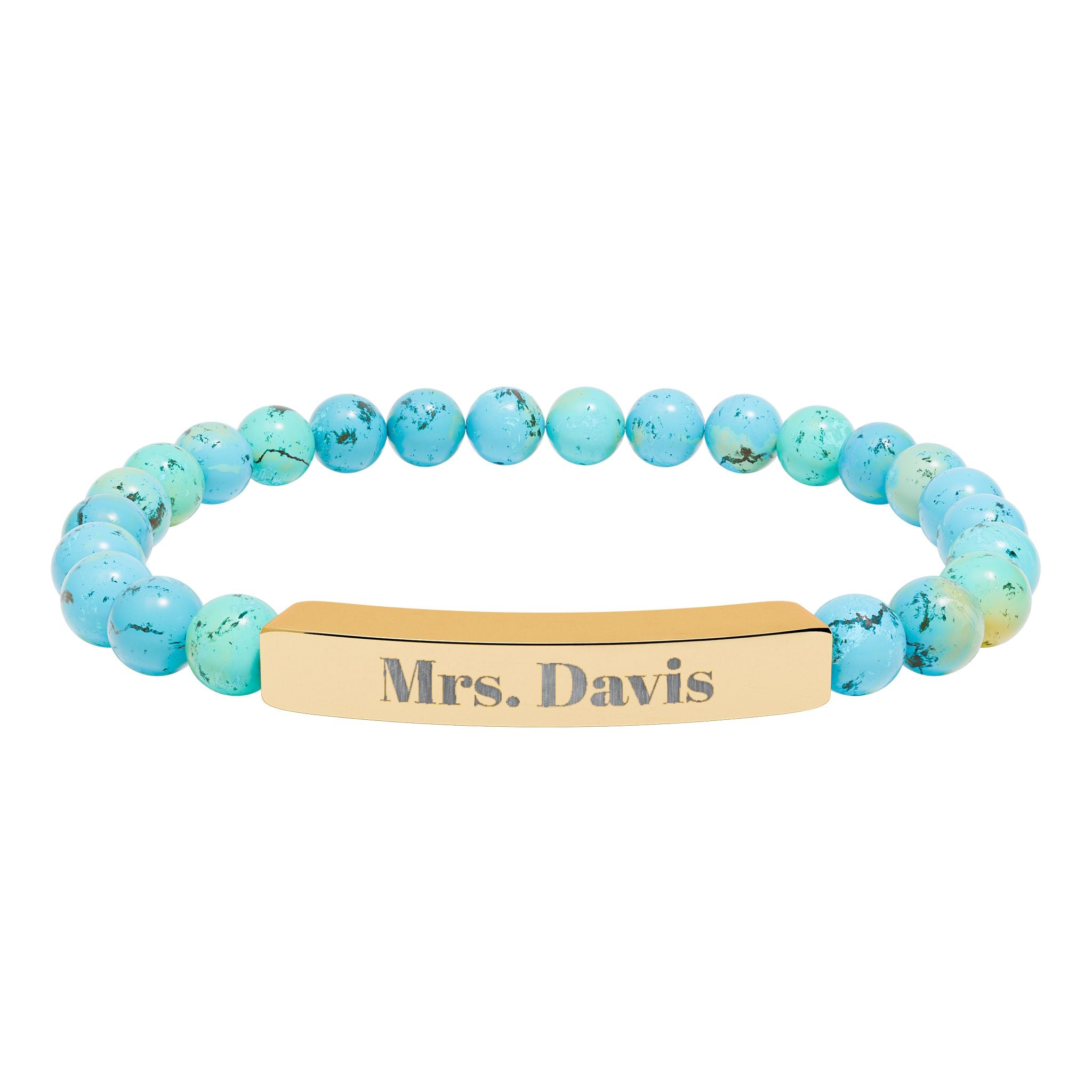Personalized Teacher Bracelet | Engraved Name Bar Bracelet, Teacher Gift
