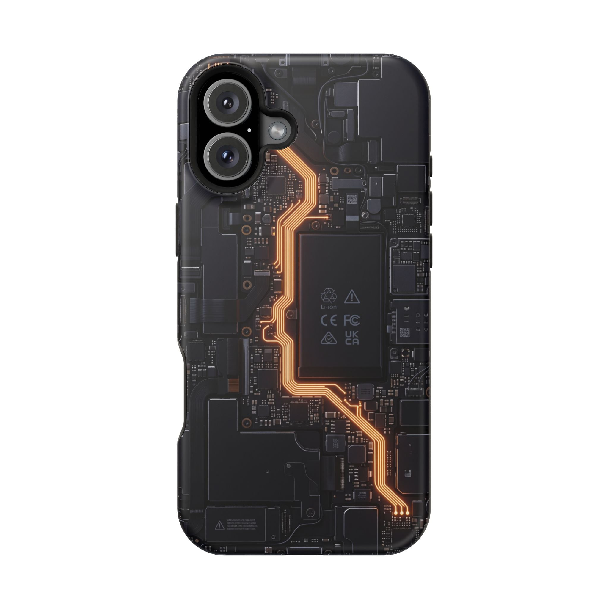 Electrician Circuit Bolt Phone Case — Impact-Resistant Wireless Charging Cover
