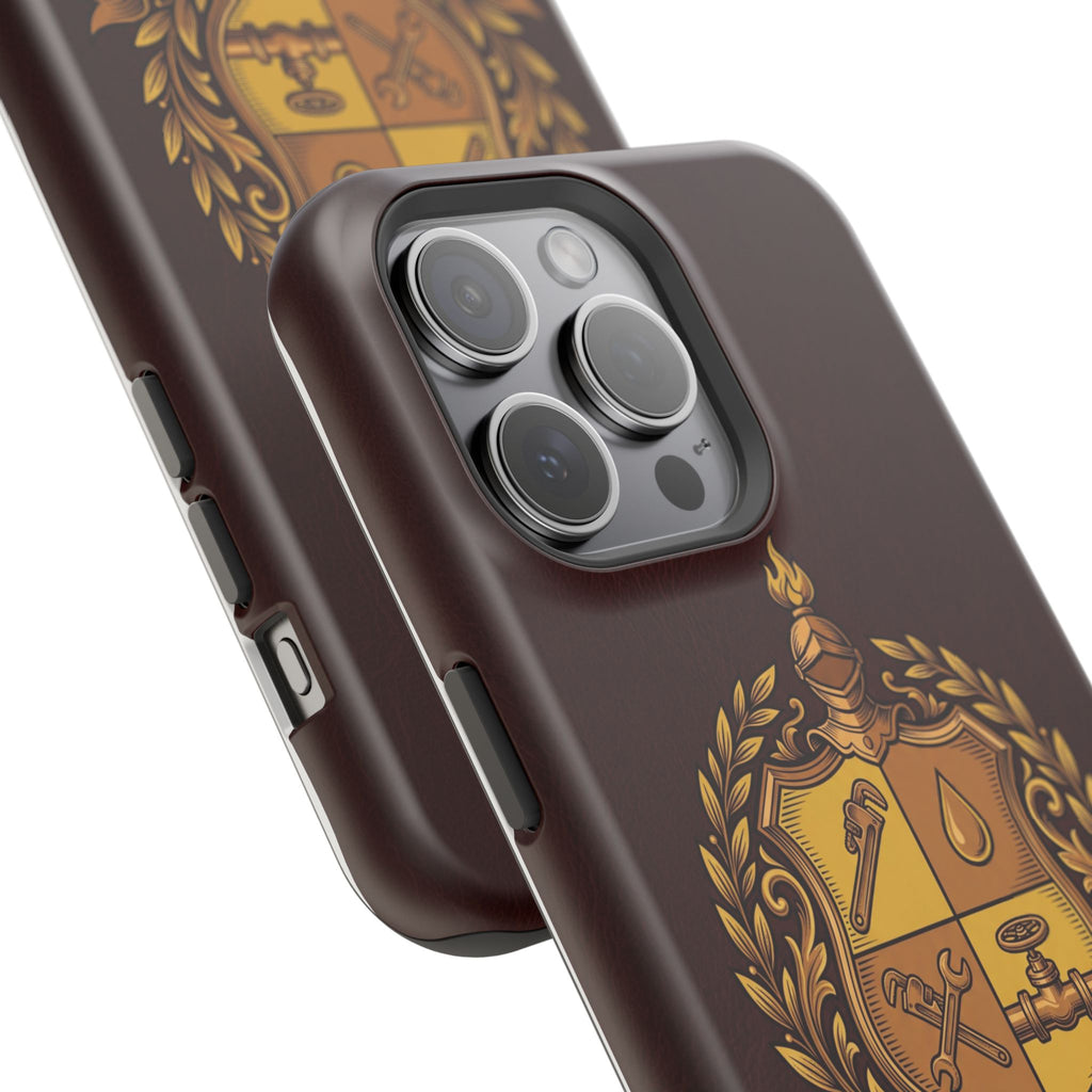 Plumber Crest Phone Case — Heraldic Shield Wireless Charging Cover