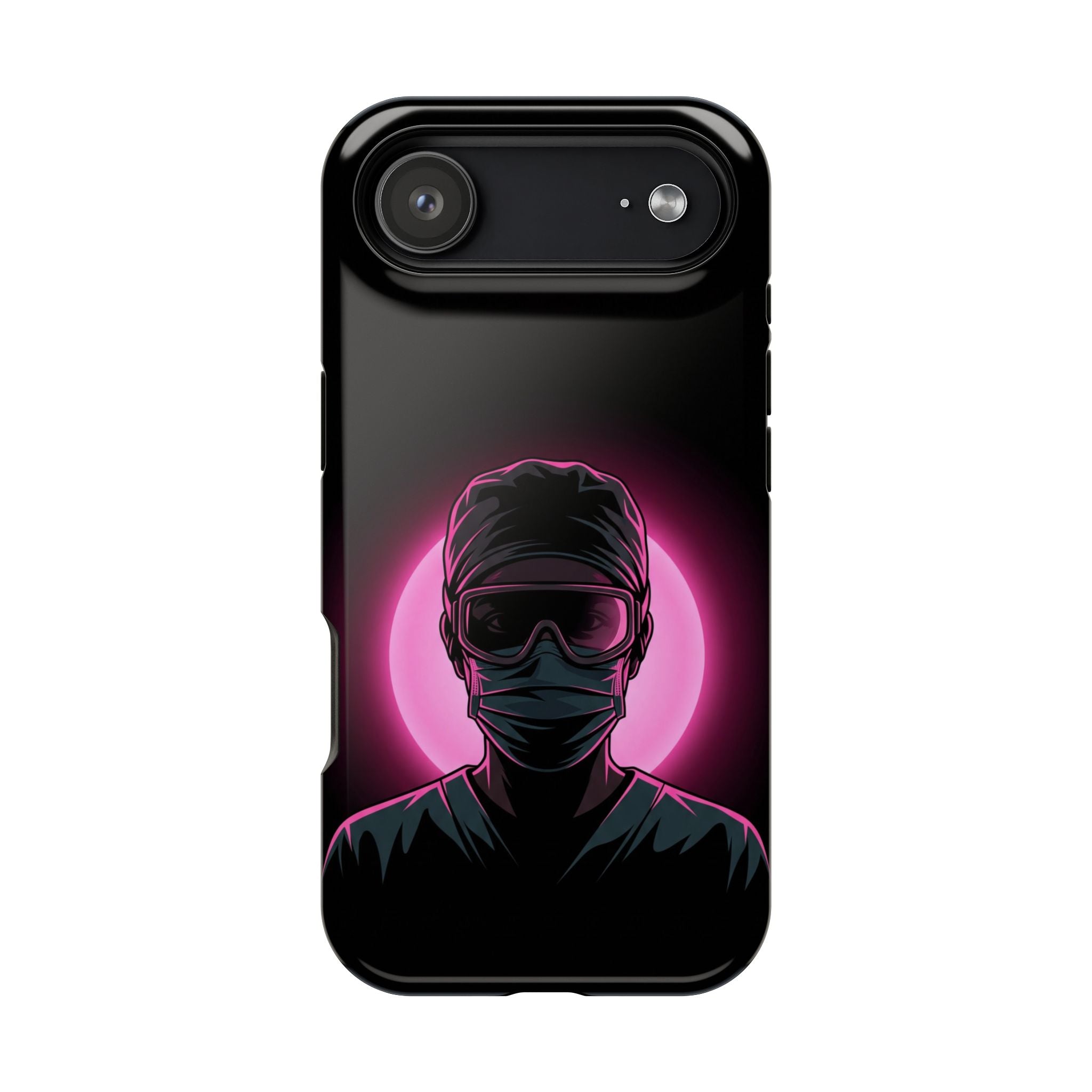 Nurse Portrait Phone Case — Navy Wireless Charging Cover