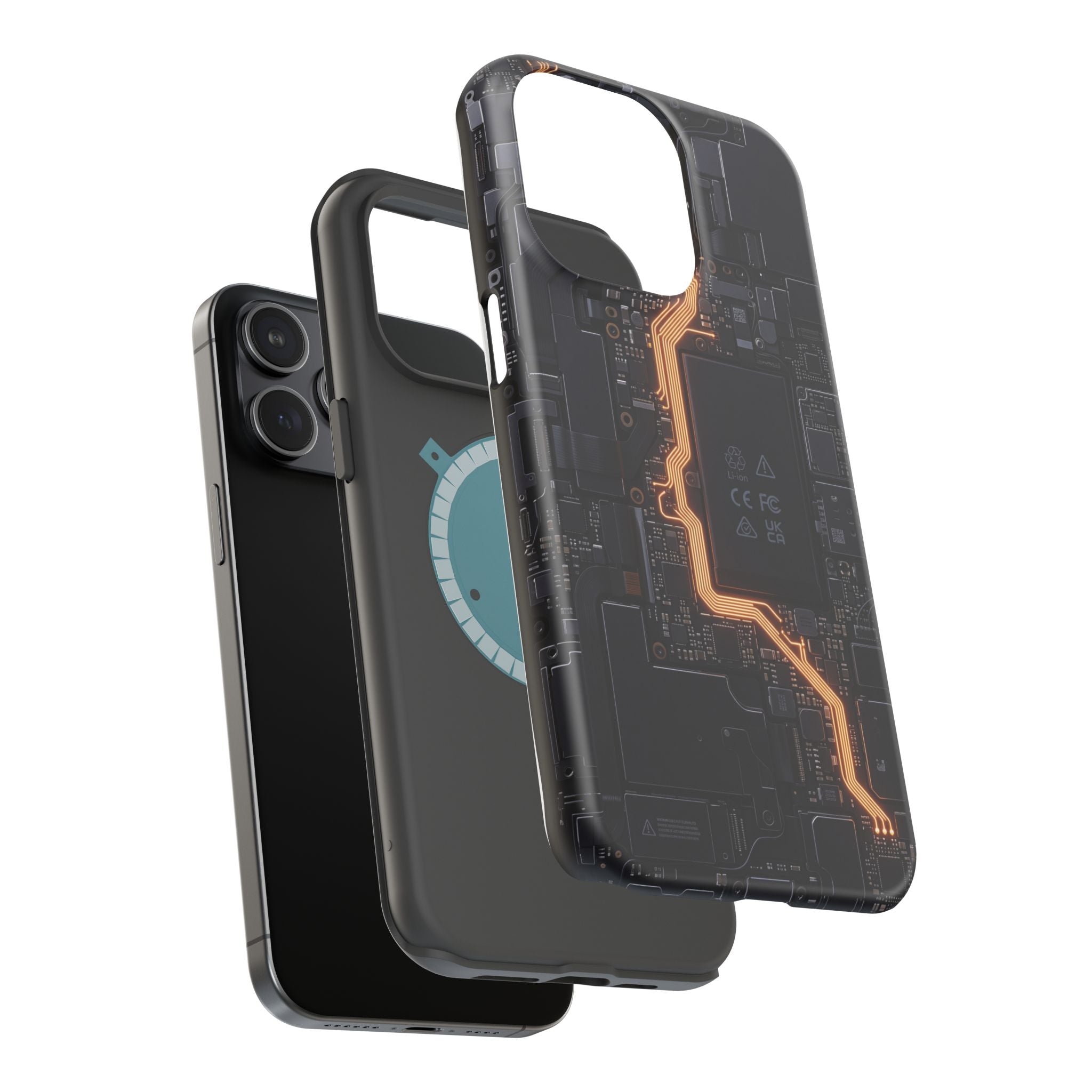 Electrician Circuit Bolt Phone Case — Impact-Resistant Wireless Charging Cover