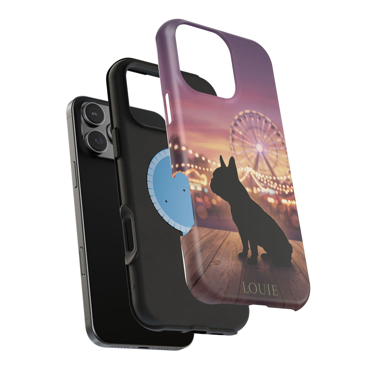 Personalized French Bulldog Carnival Nights Phone Case — Wireless Charging Cover