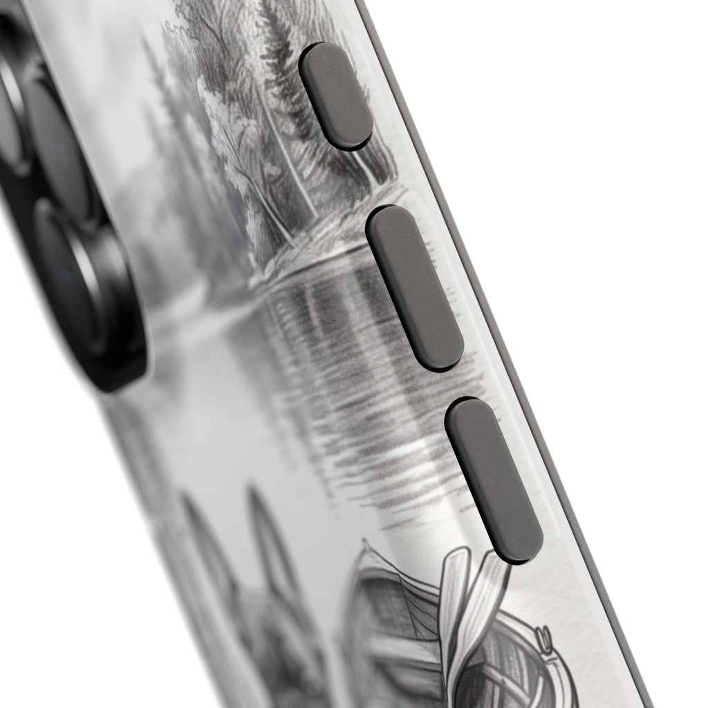 Personalized French Bulldog Lakeside Dock Phone Case — Wireless Charging Cover