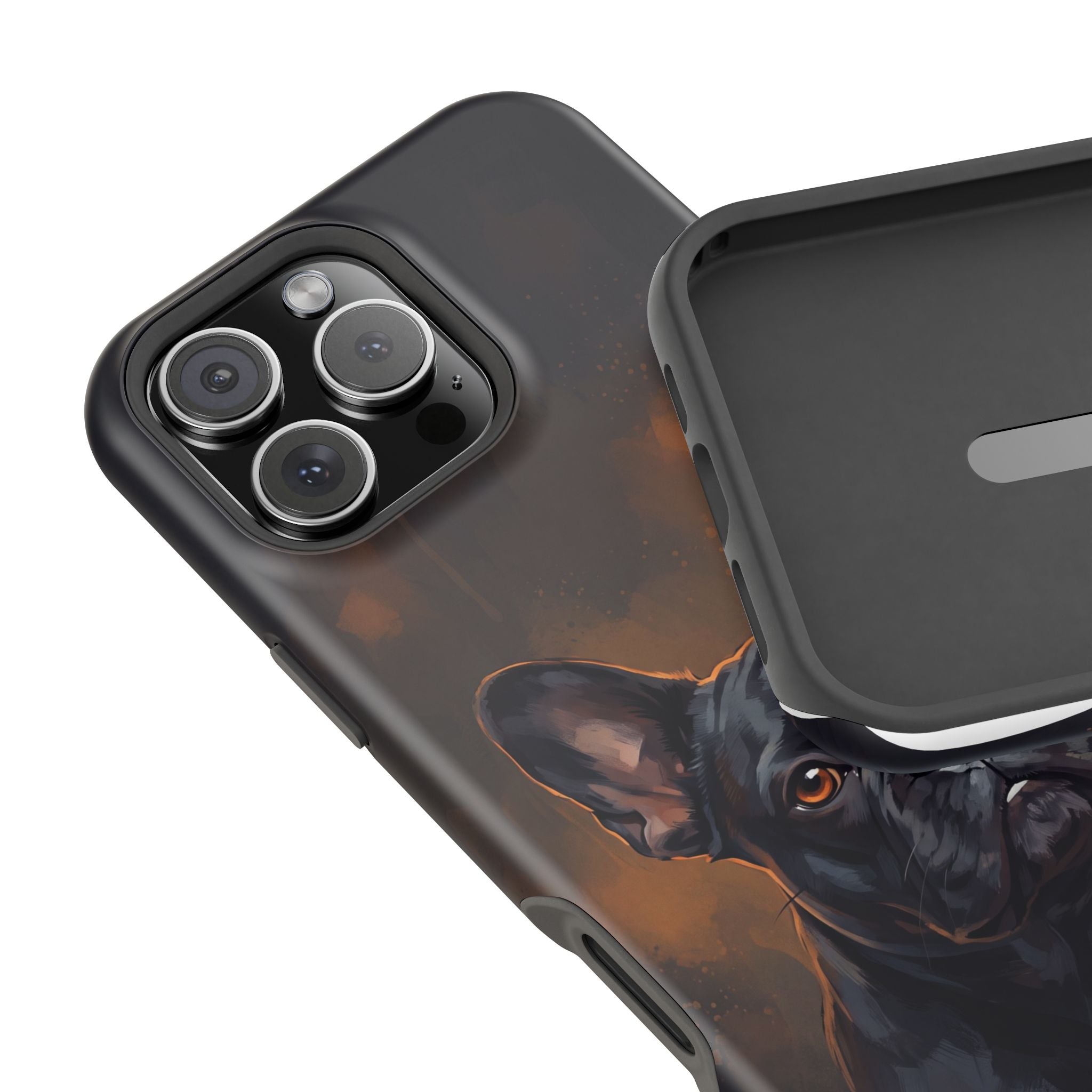 French Bulldog Portrait Phone Case — Impact-Resistant Wireless Charging Cover