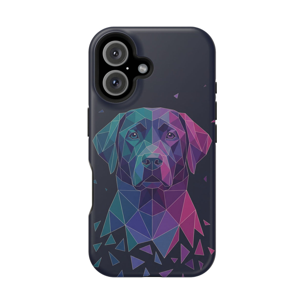 Geometric Labrador Phone Case — Tough Magnetic Case with Wireless Charging