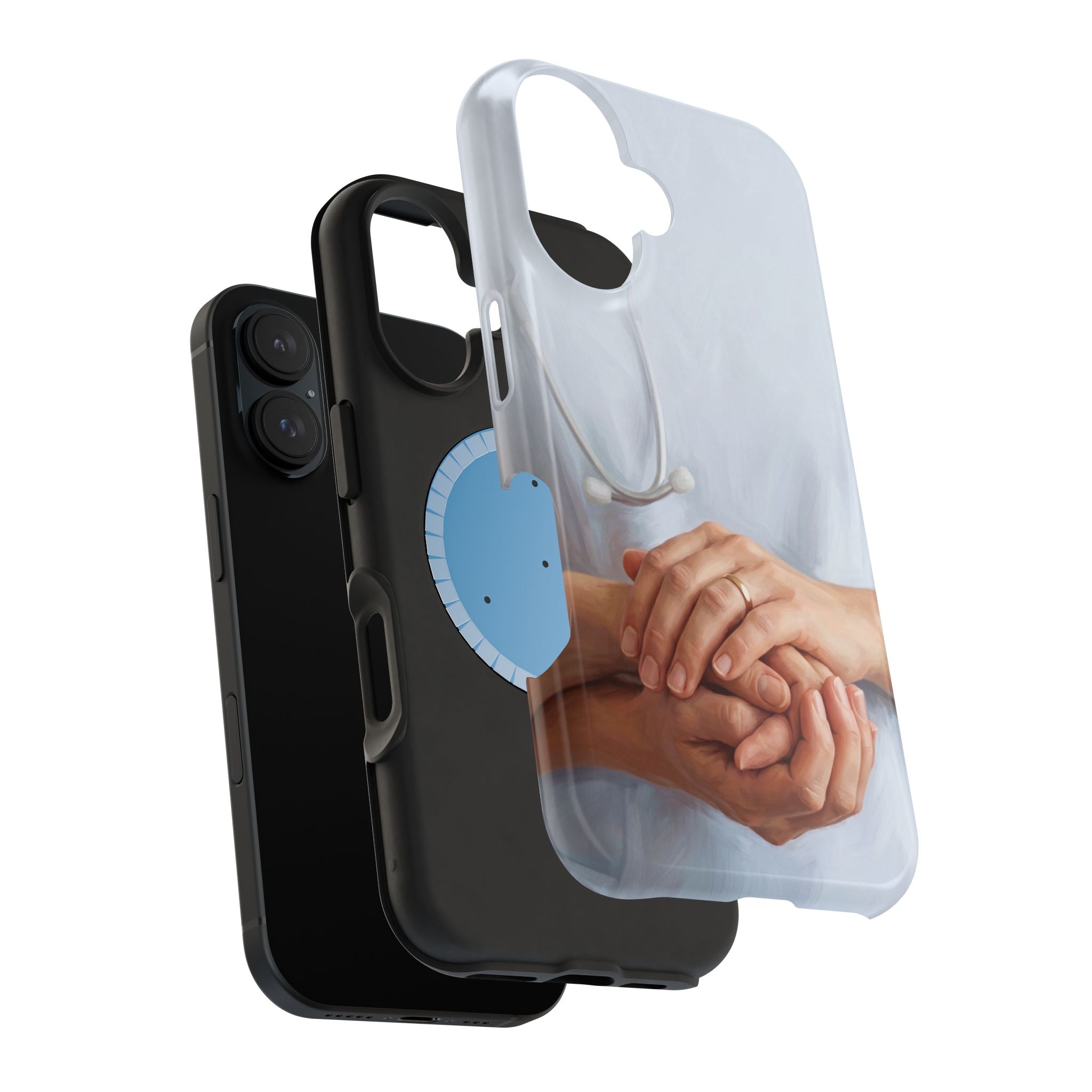 Impact-Resistant Phone Case — Caring Hands Wireless Charging Cover