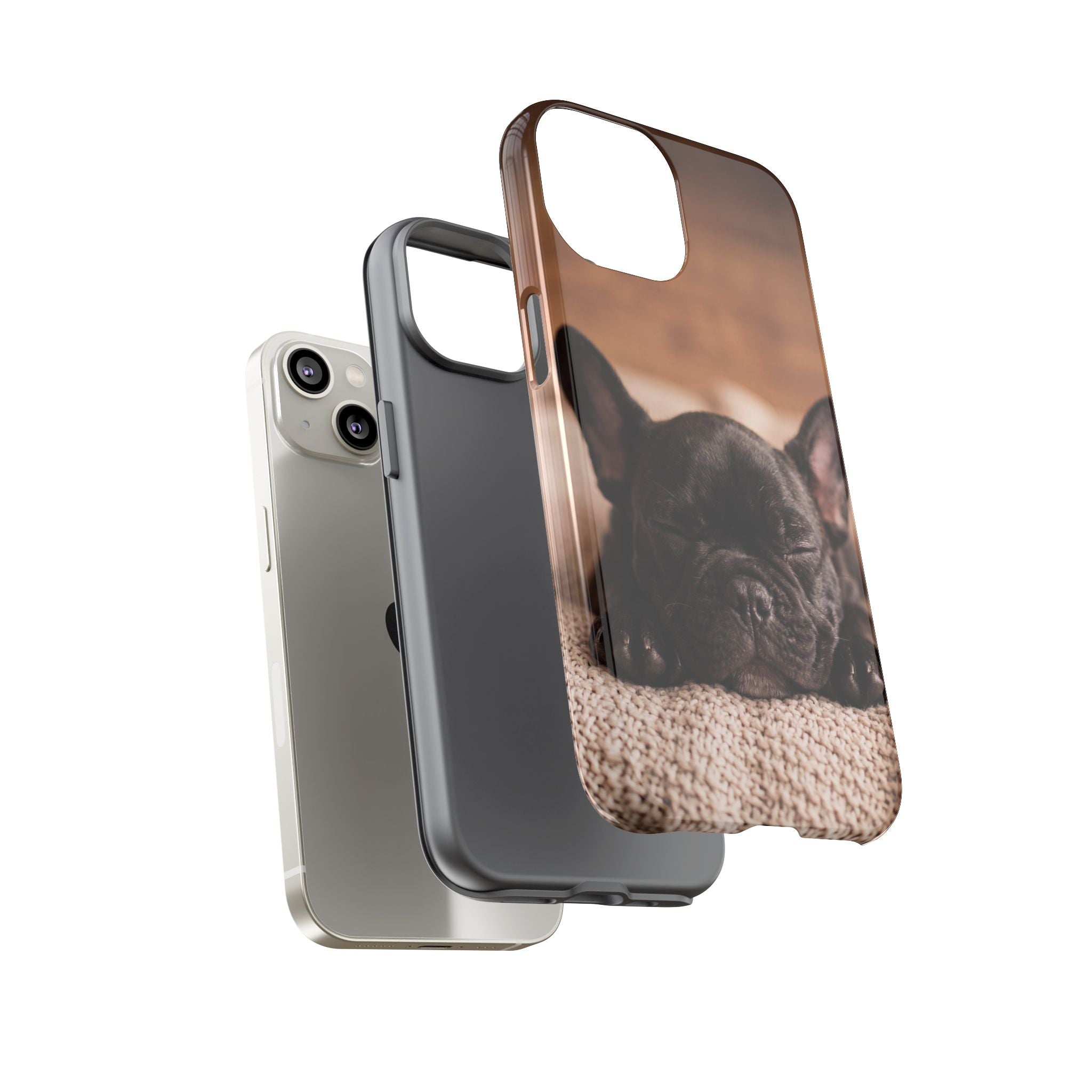 Sleeping French Bulldog Phone Case | Cozy Frenchie Resting on Blanket | iPhone & Samsung