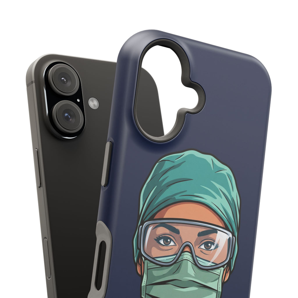 Bold Nurse Portrait Phone Case — Magnetic Wireless Charging Cover