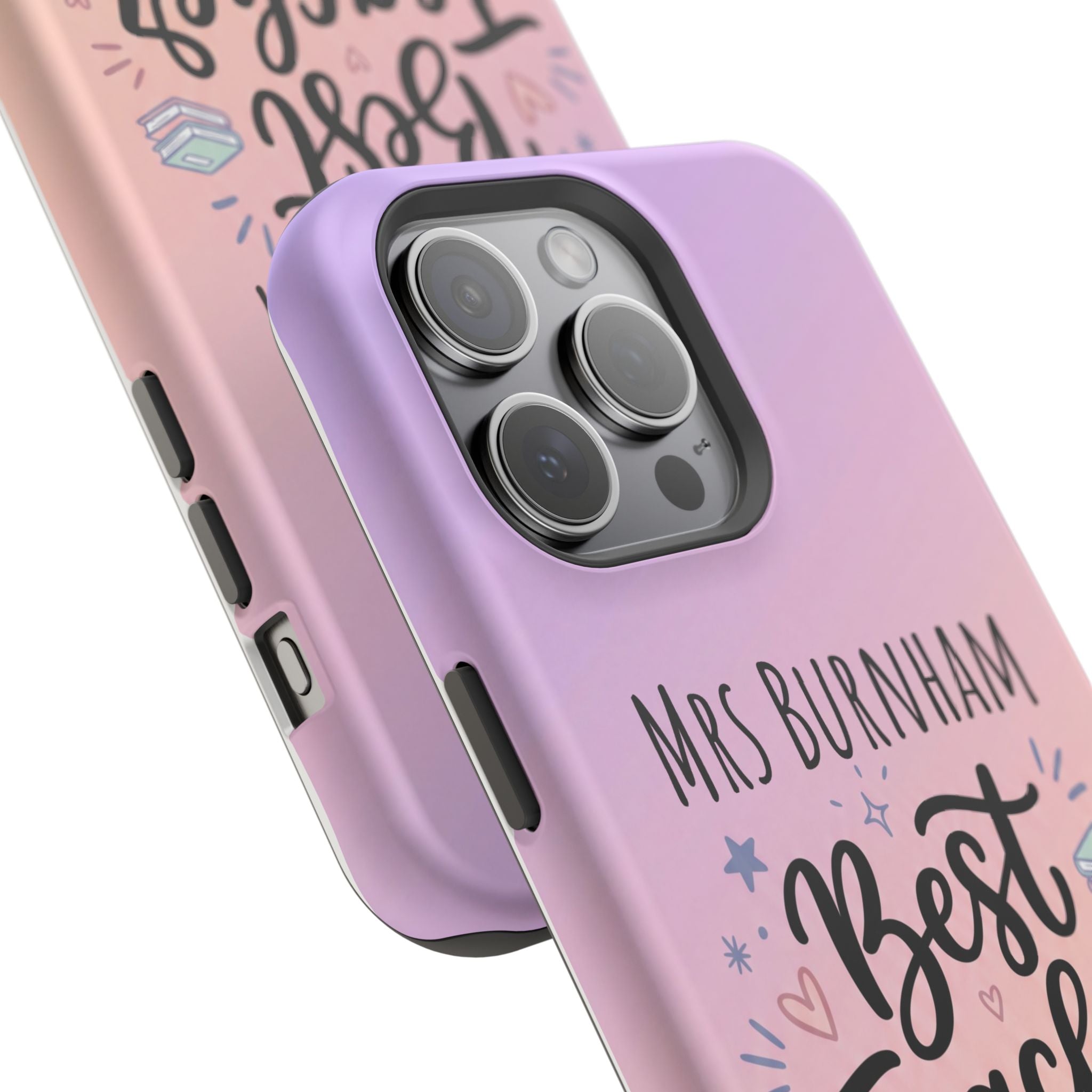 Best Teacher Ever Personalized Phone Case — Wireless Charging Cover
