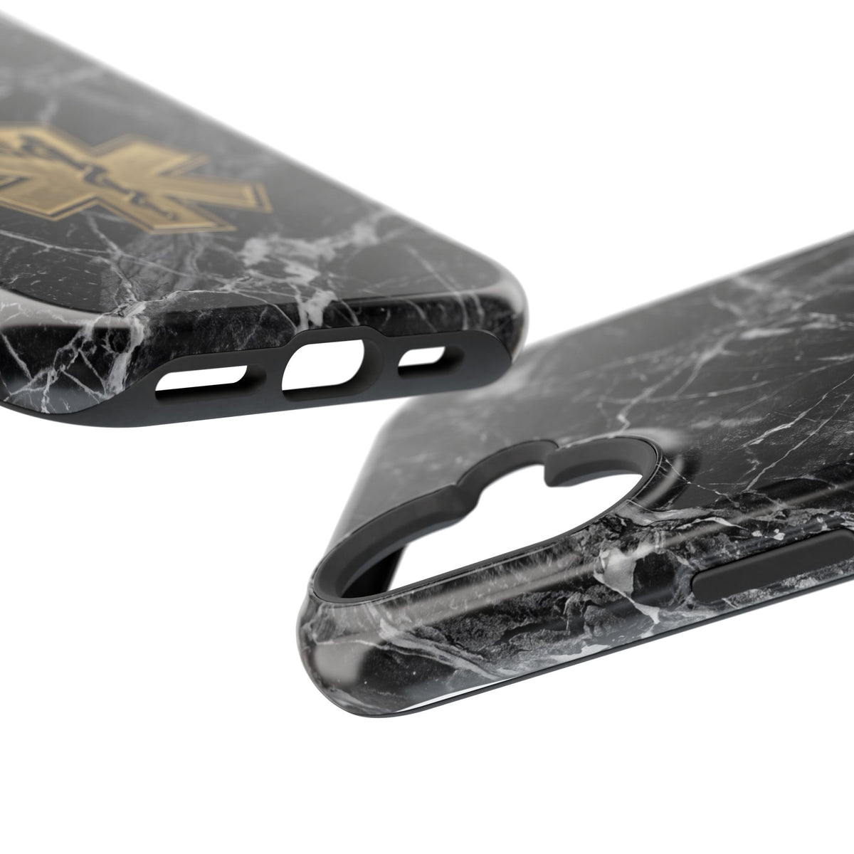 Paramedic/EMT Marble Phone Case — Magnetic Wireless Charging Cover