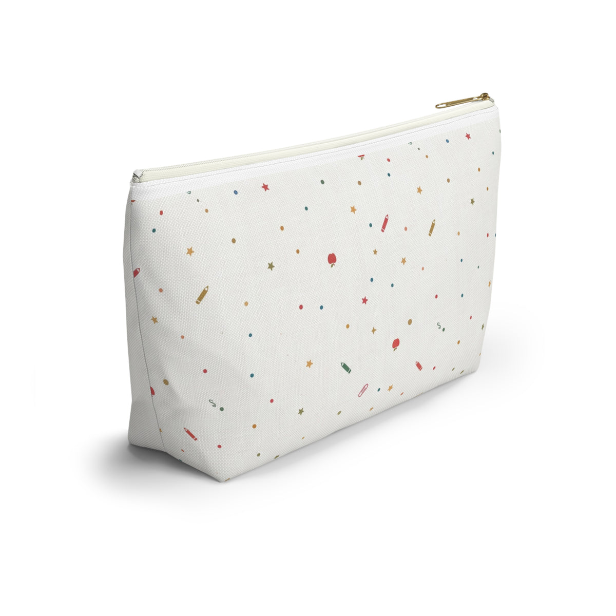Inspire Teach Blonde Illustrated Teacher Pouch — T-Bottom Zipper Bag