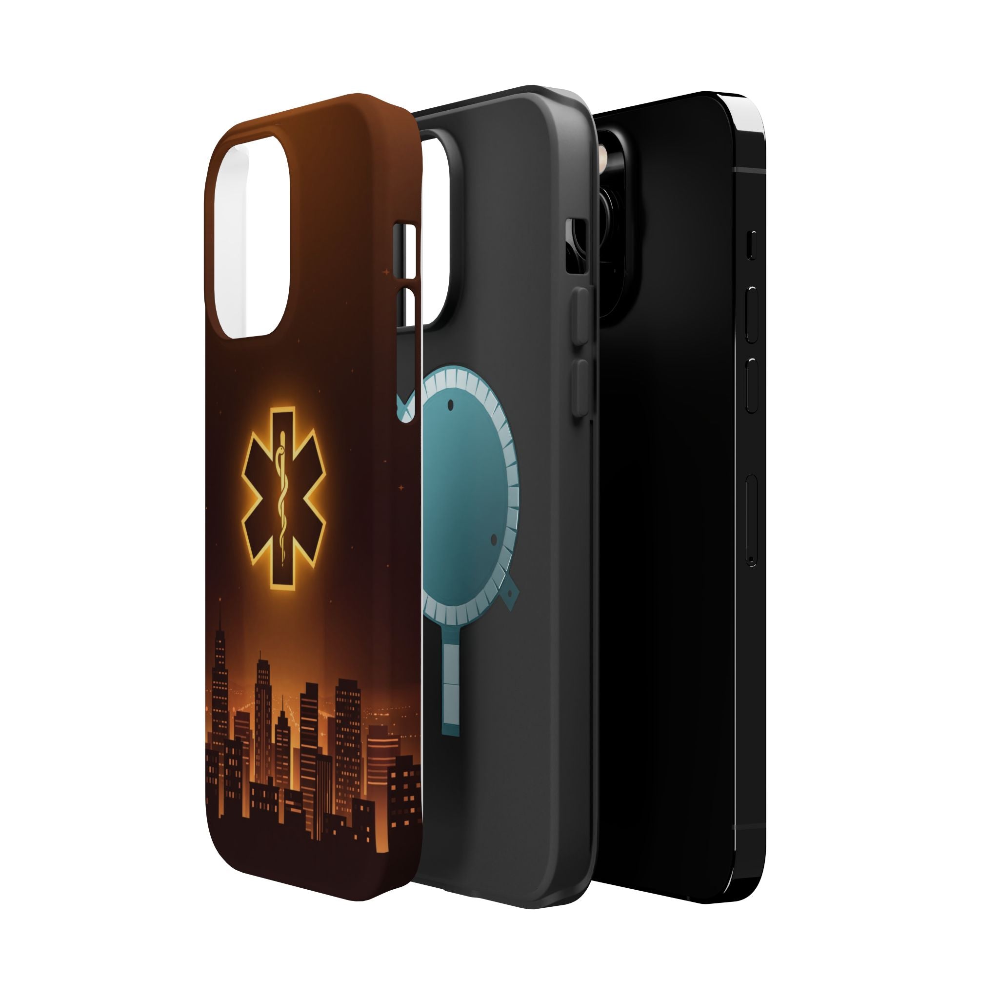 Paramedic/EMT Skyline Phone Case — Magnetic Wireless Charging Cover