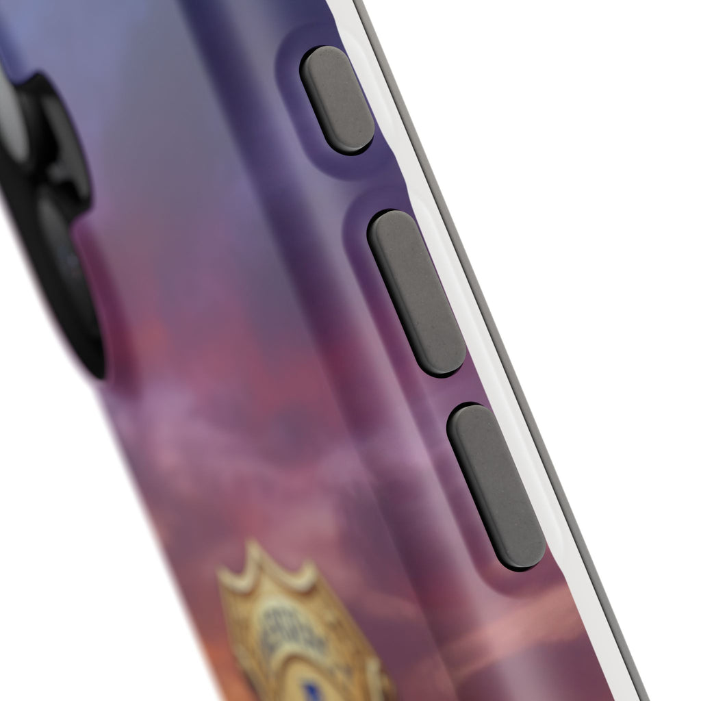EMS Badge Sunset Skyline Phone Case — Magnetic Wireless Charging Cover