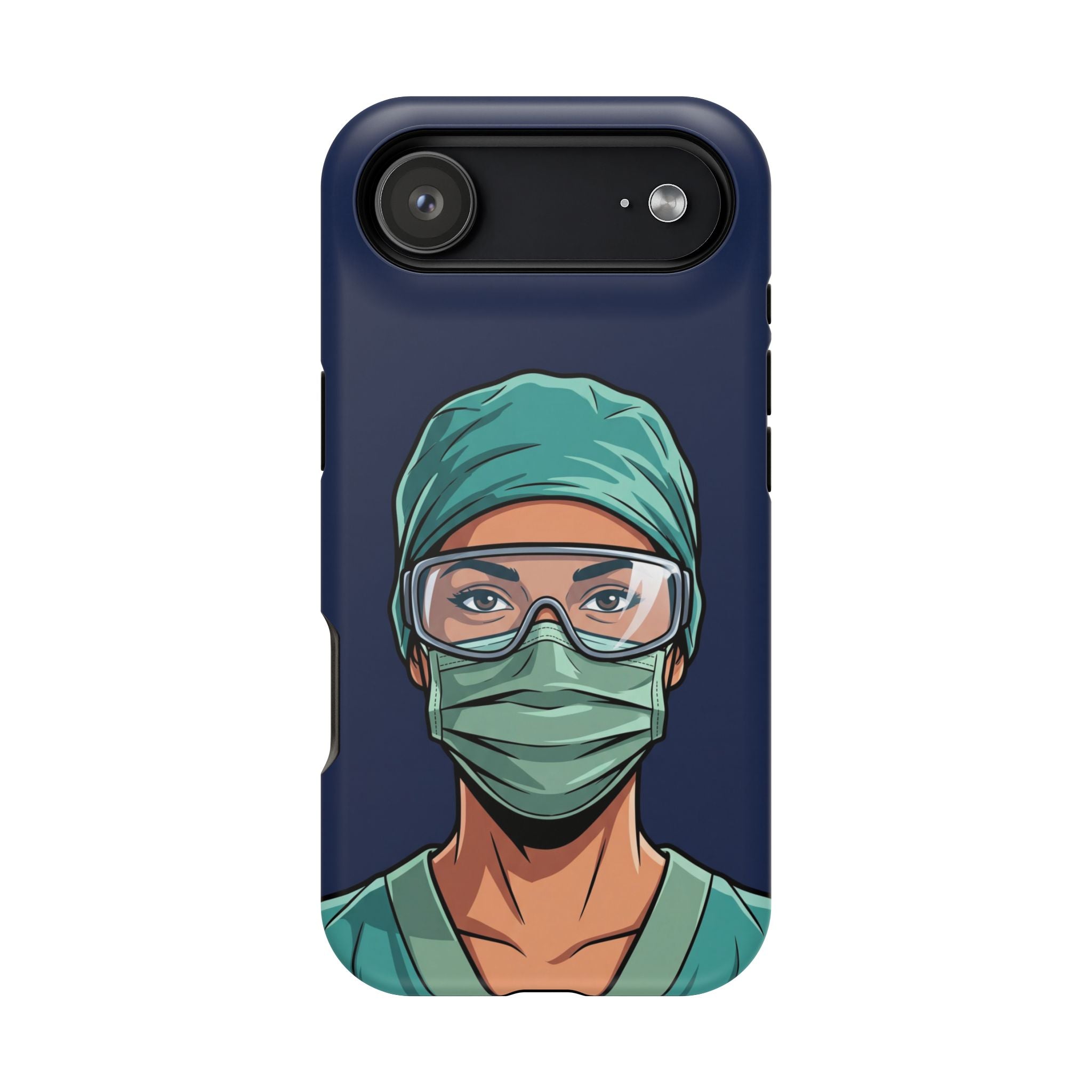 Bold Nurse Portrait Phone Case — Magnetic Wireless Charging Cover