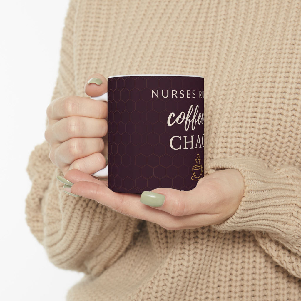 Nurse Mug – Nurses run on coffee & chaos – Nurse Appreciation Gift – Coffee Mug for Nurses – Gift for Her