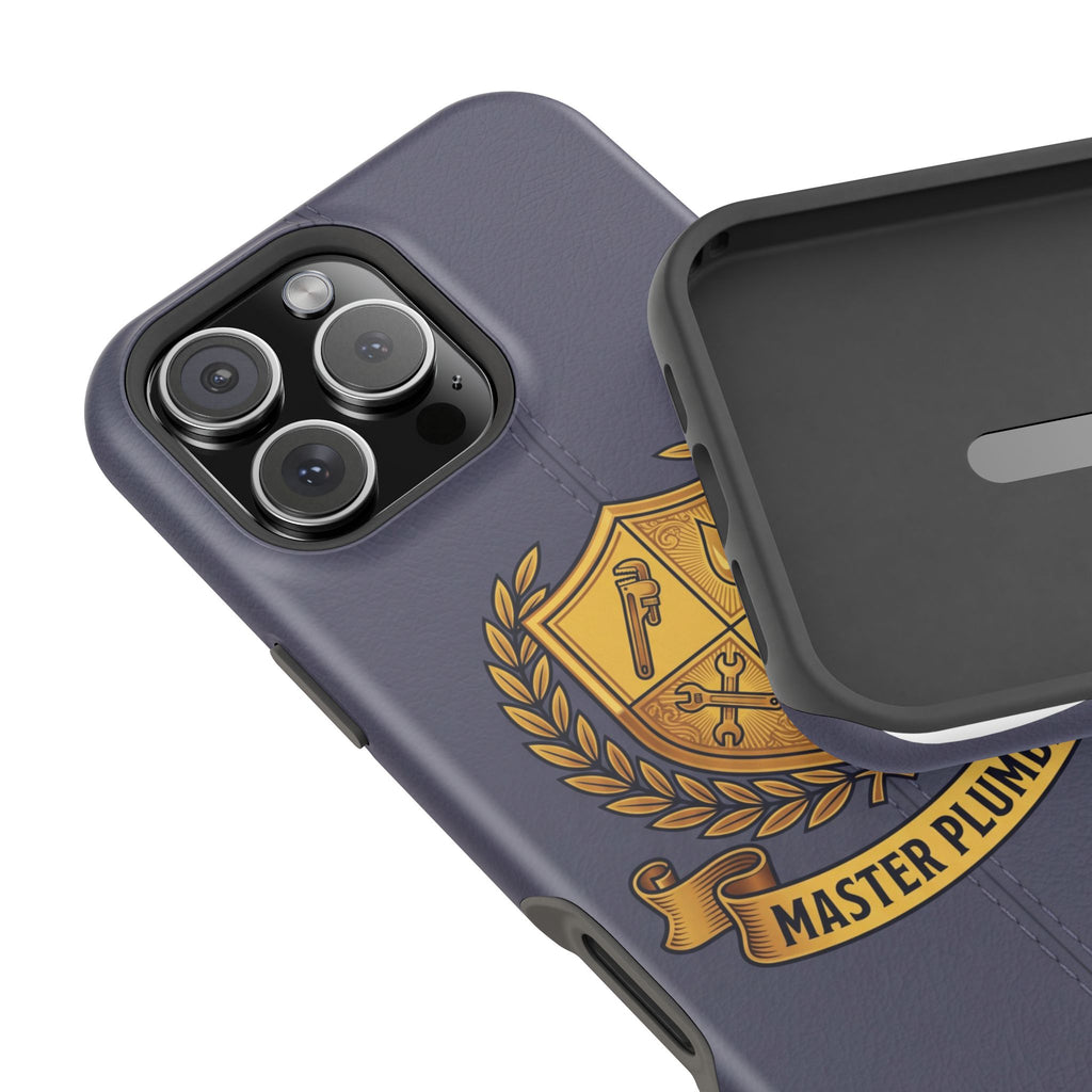 Master Plumber Crest Phone Case — Heraldic Shield Wireless Charging Cover