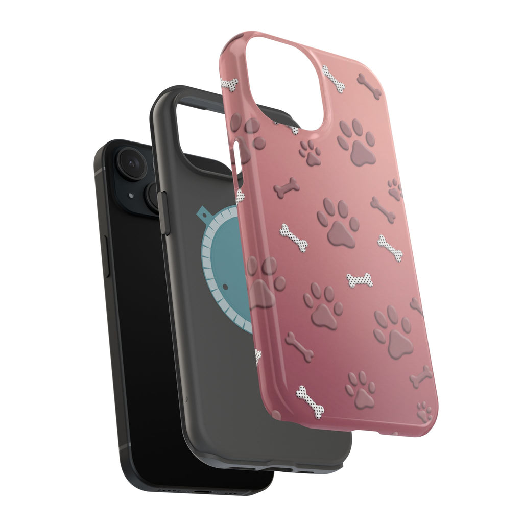Paws & Bones Phone Case — Impact-Resistant Wireless Charging Cover
