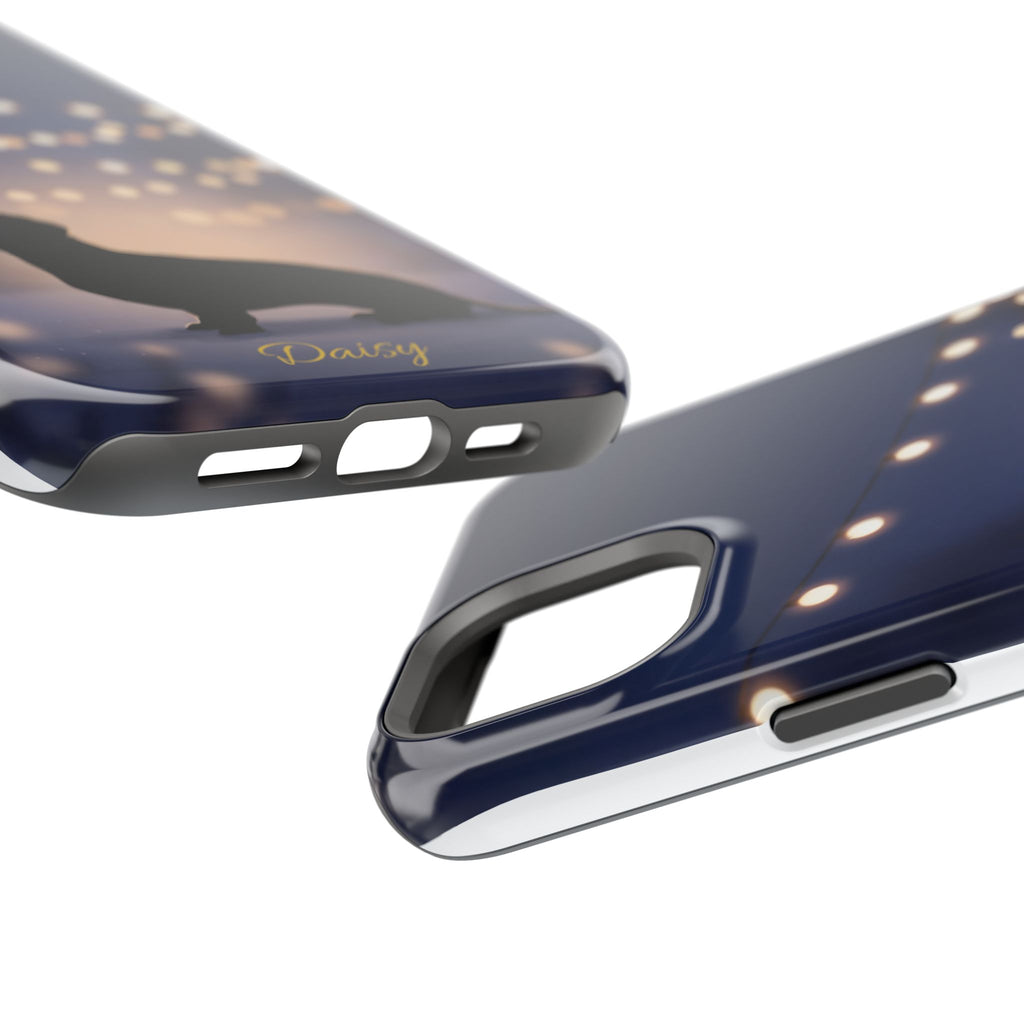 Personalized Dachshund Fairy Lights Phone Case — Wireless Charging Cover