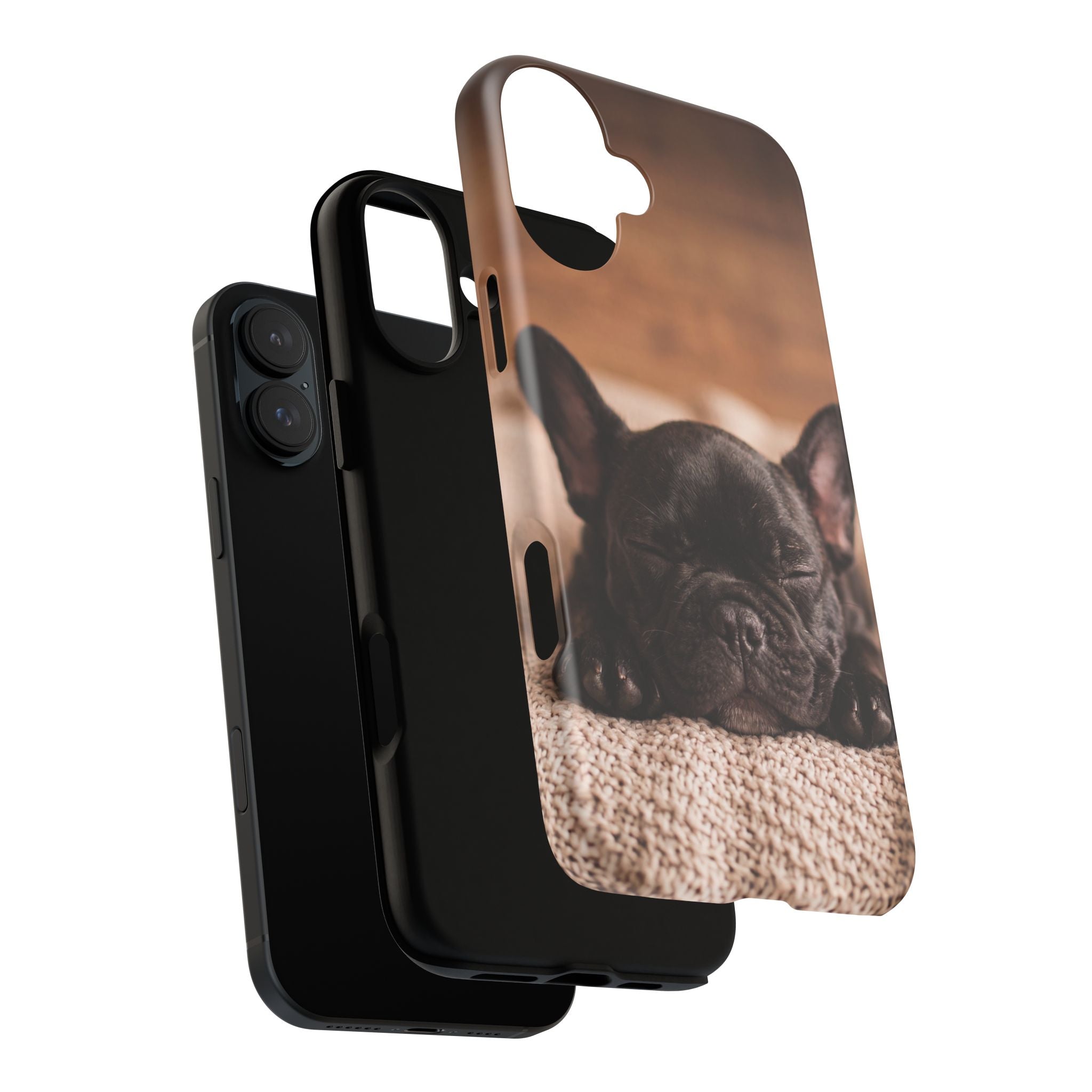 Sleeping French Bulldog Phone Case | Cozy Frenchie Resting on Blanket | iPhone & Samsung