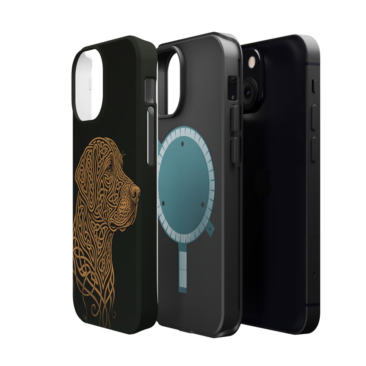 Celtic Knotwork Labrador Phone Case — Tough Magnetic Case with Wireless Charging