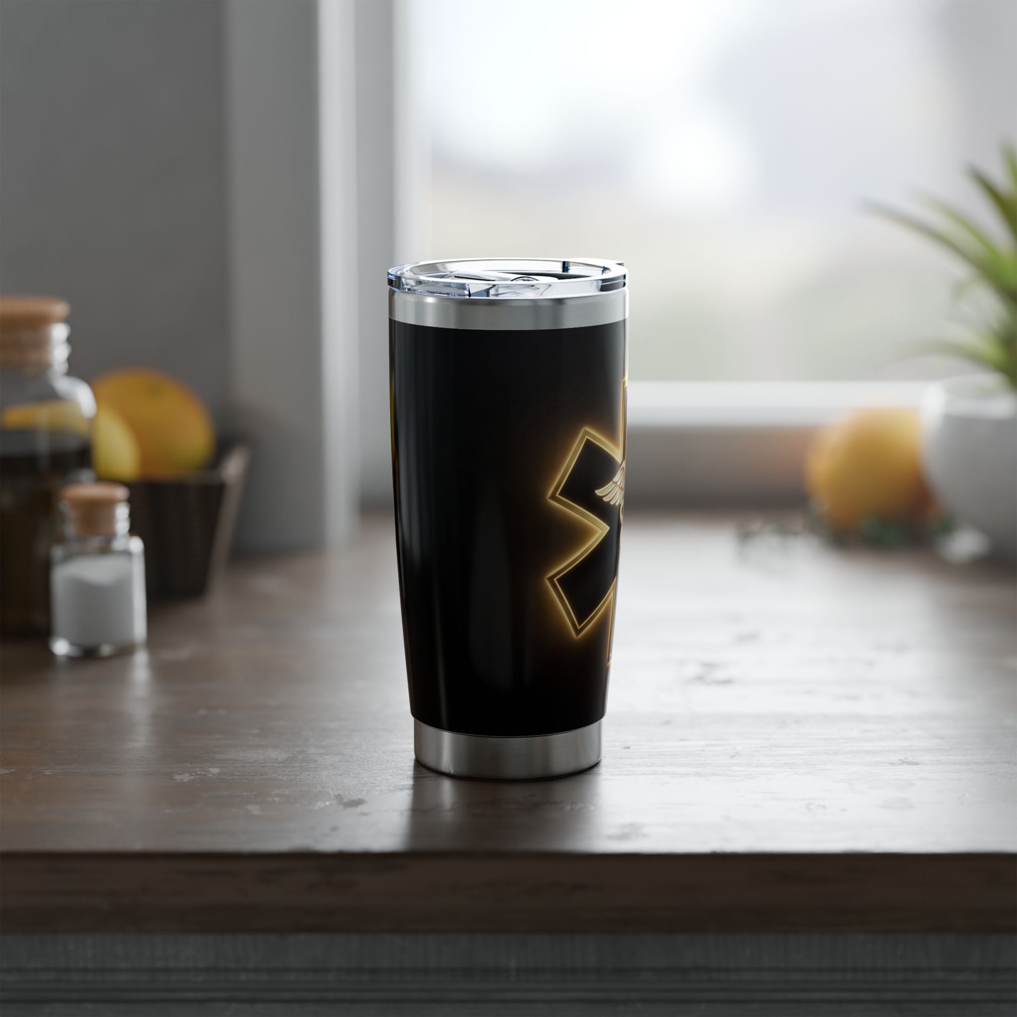 Paramedic/EMT 20oz Tumbler – Glowing Star of Life Emblem