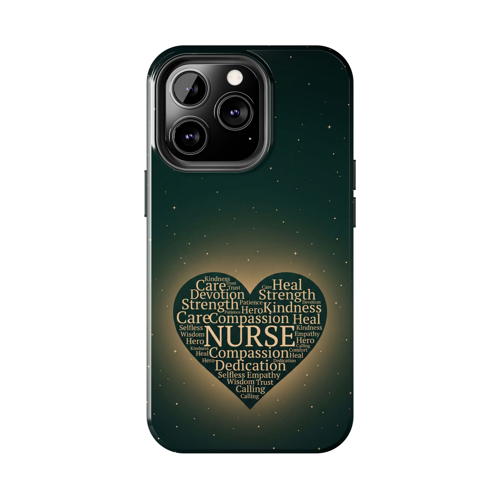Nurse Heart Tough Phone Case — Inspirational Word Cloud Tribute - iphone and Samsung Galaxy series
