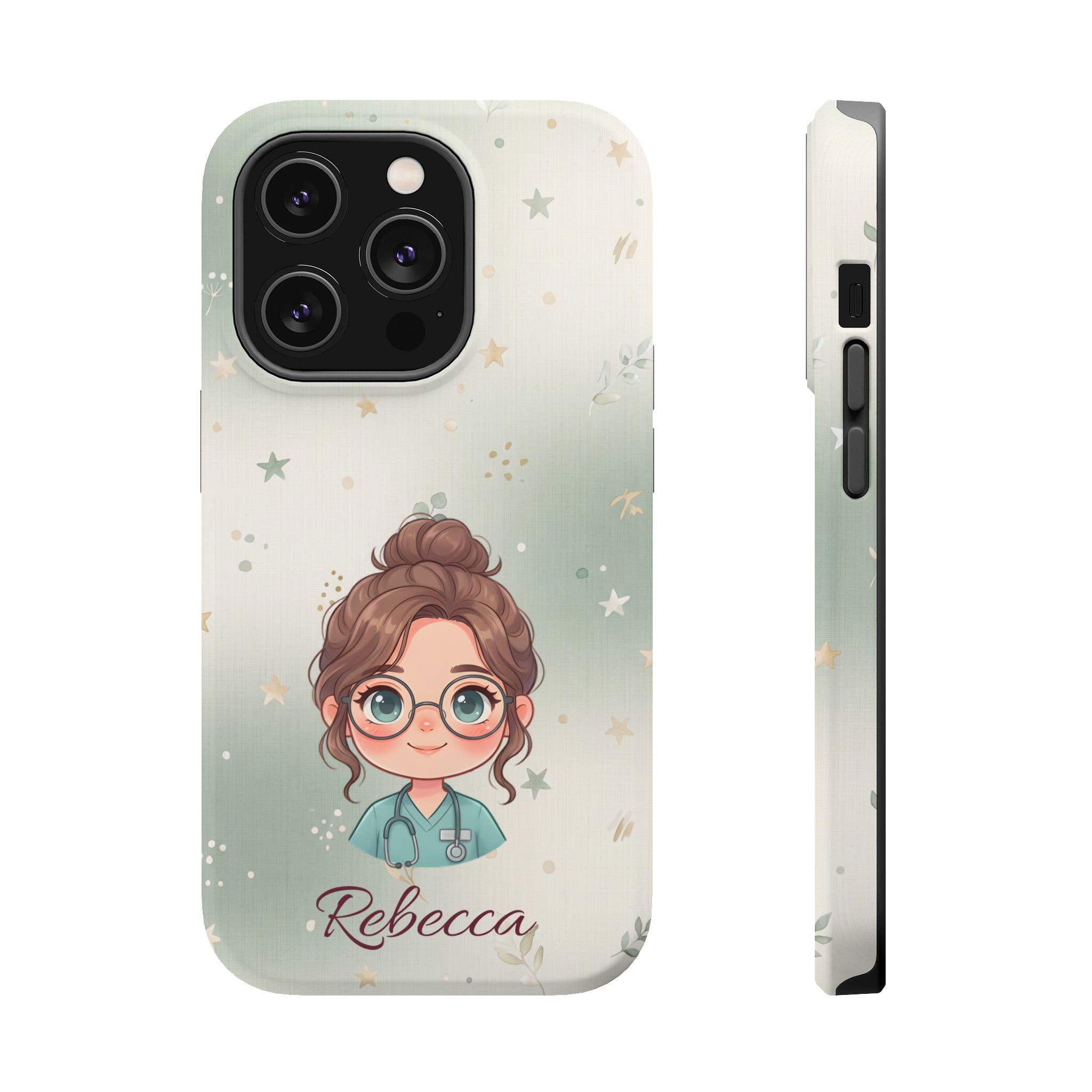 Personalized Starry Nurse Phone Case — Wireless Charging Cover