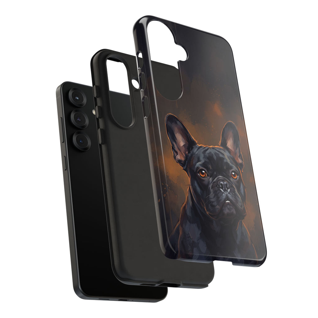 Moody French Bulldog Portrait Phone Case | Dramatic Studio Photography Style | iPhone & Samsung