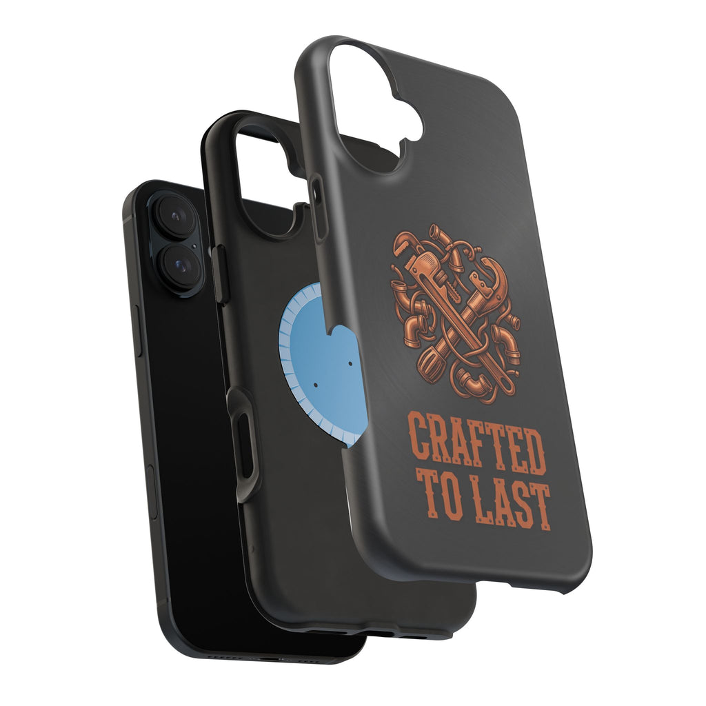Crafted to Last Phone Case — Crossed Wrenches Wireless Charging Cover