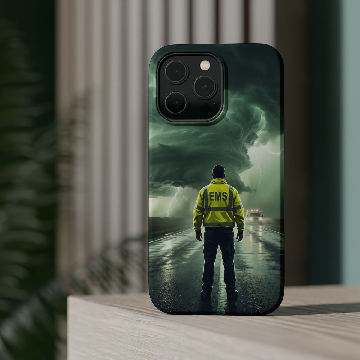 EMS Green Storm Phone Case — Magnetic Wireless Charging Cover