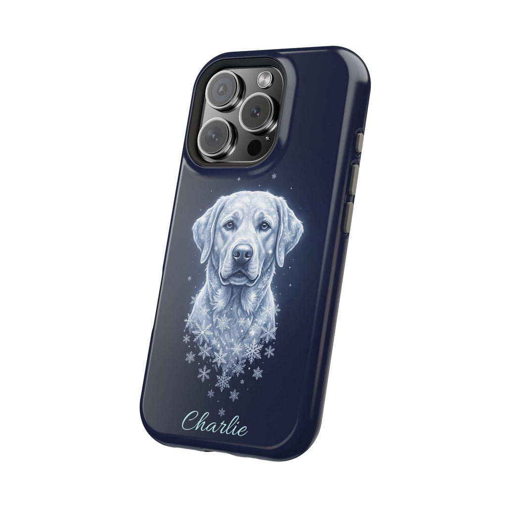 Personalized Winter Snowflake Labrador Phone Case — Tough Magnetic Case with Wireless Charging
