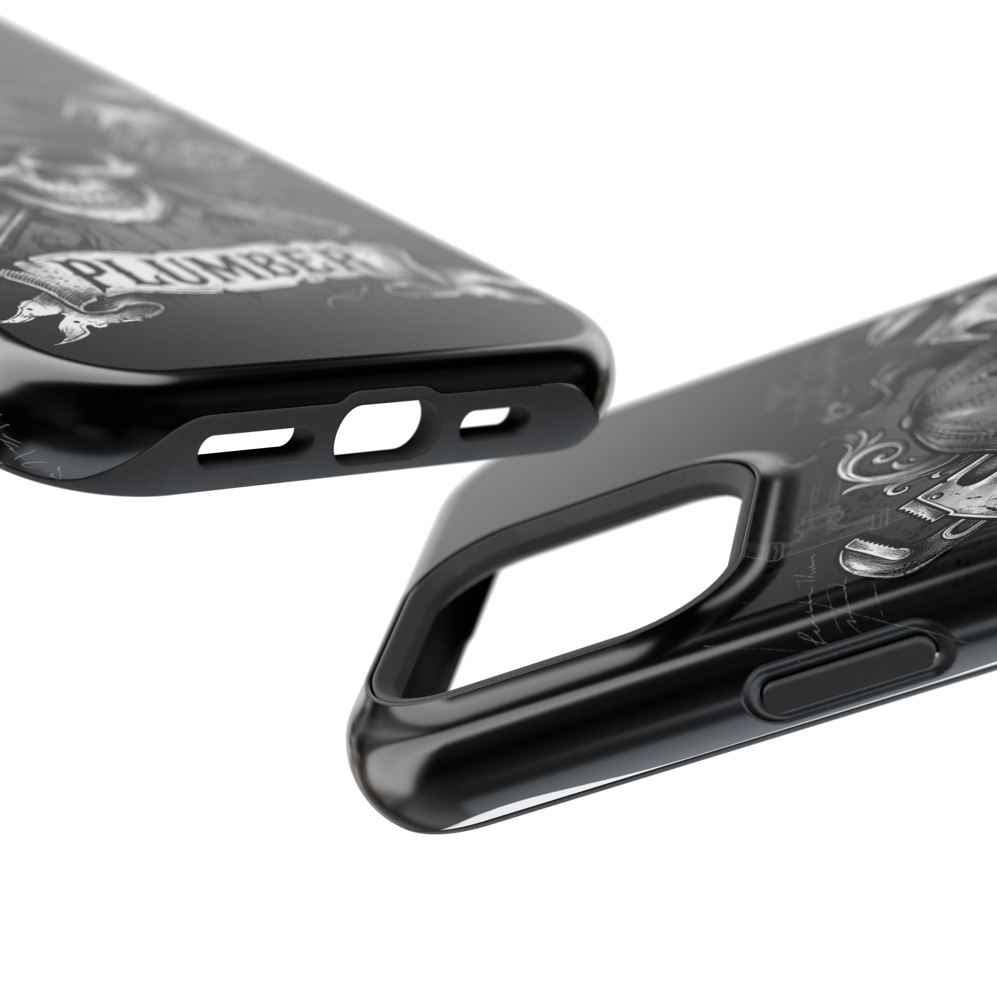 Skull & Wrenches Plumber Phone Case — Wireless Charging Cover